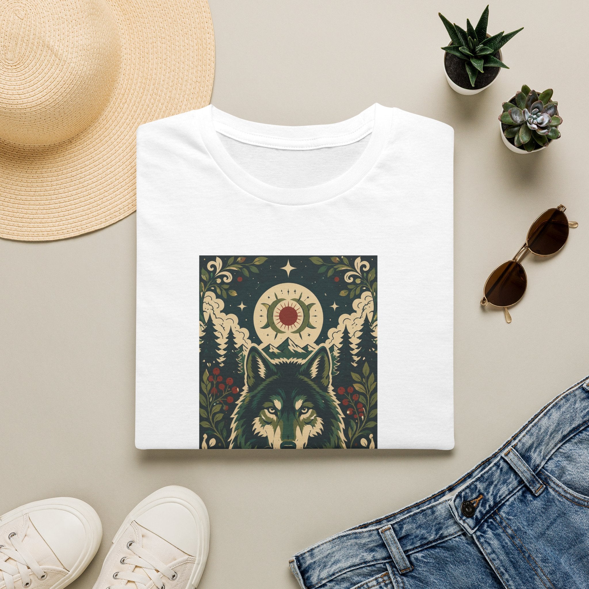 Wolf Spirit T-Shirt — Mystic Forest Moon Graphic