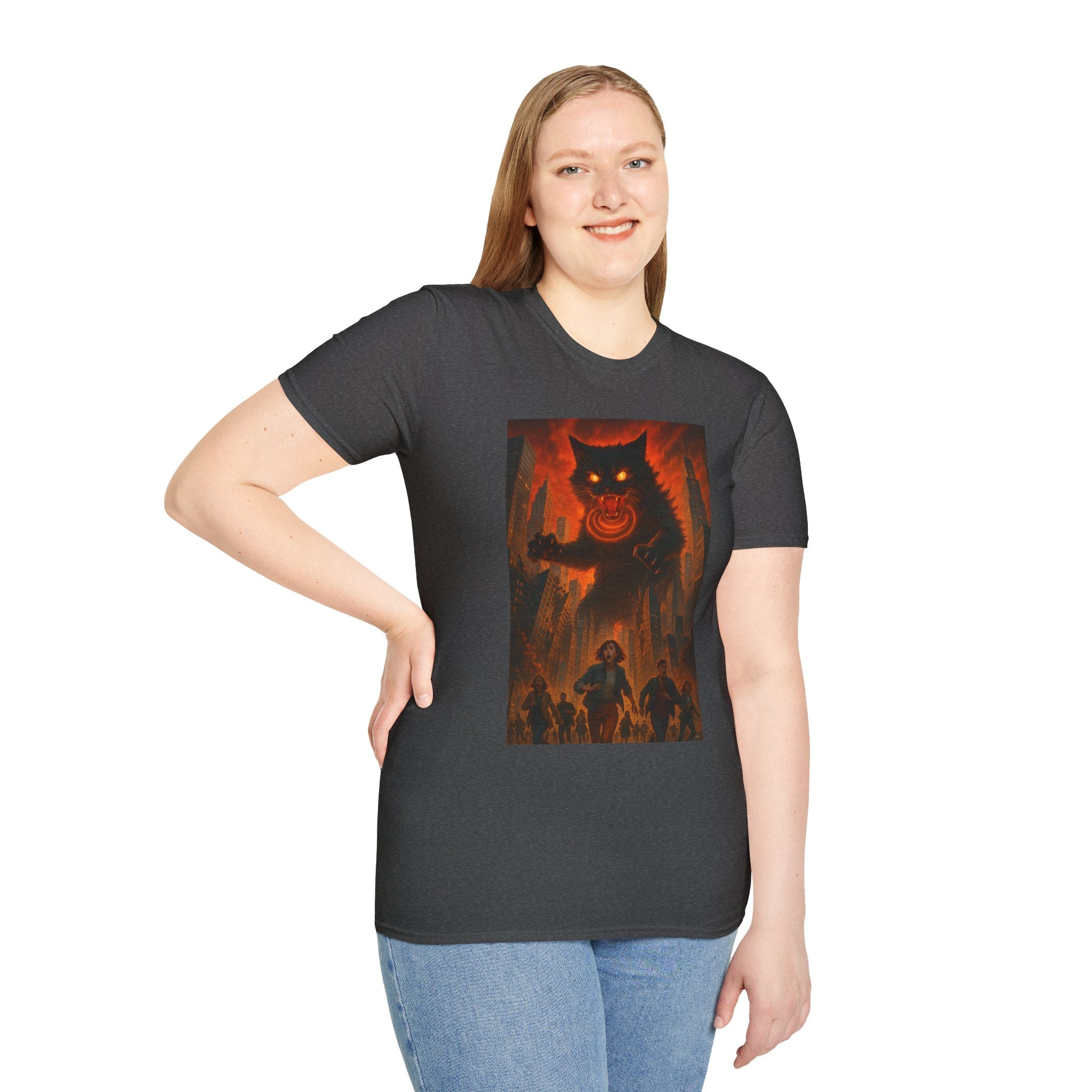 Demon Night T-Shirt — Fiery Monster Illustration Tee