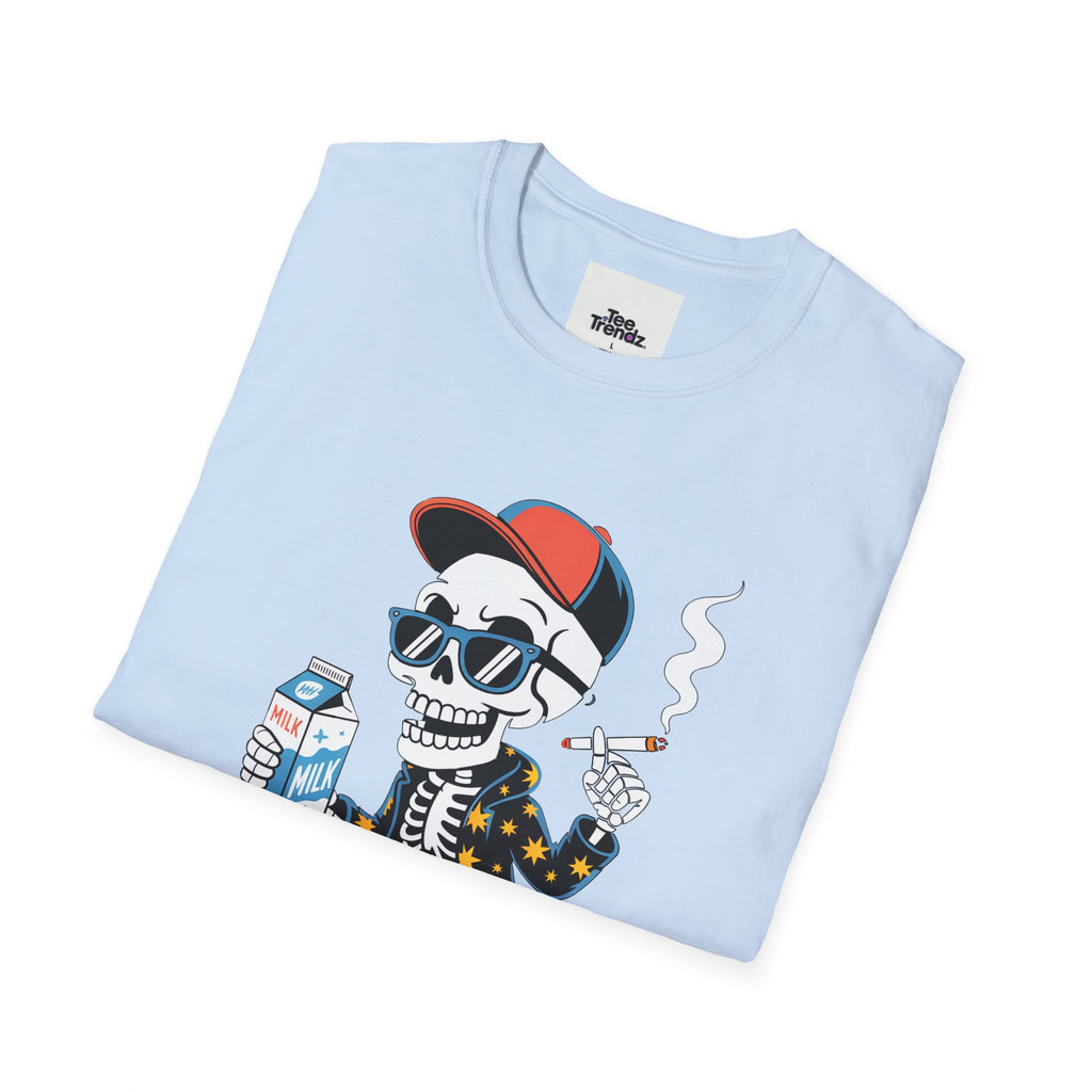 Skateboarding Skeleton Graphic T-Shirt – Cool Retro Streetwear Tee