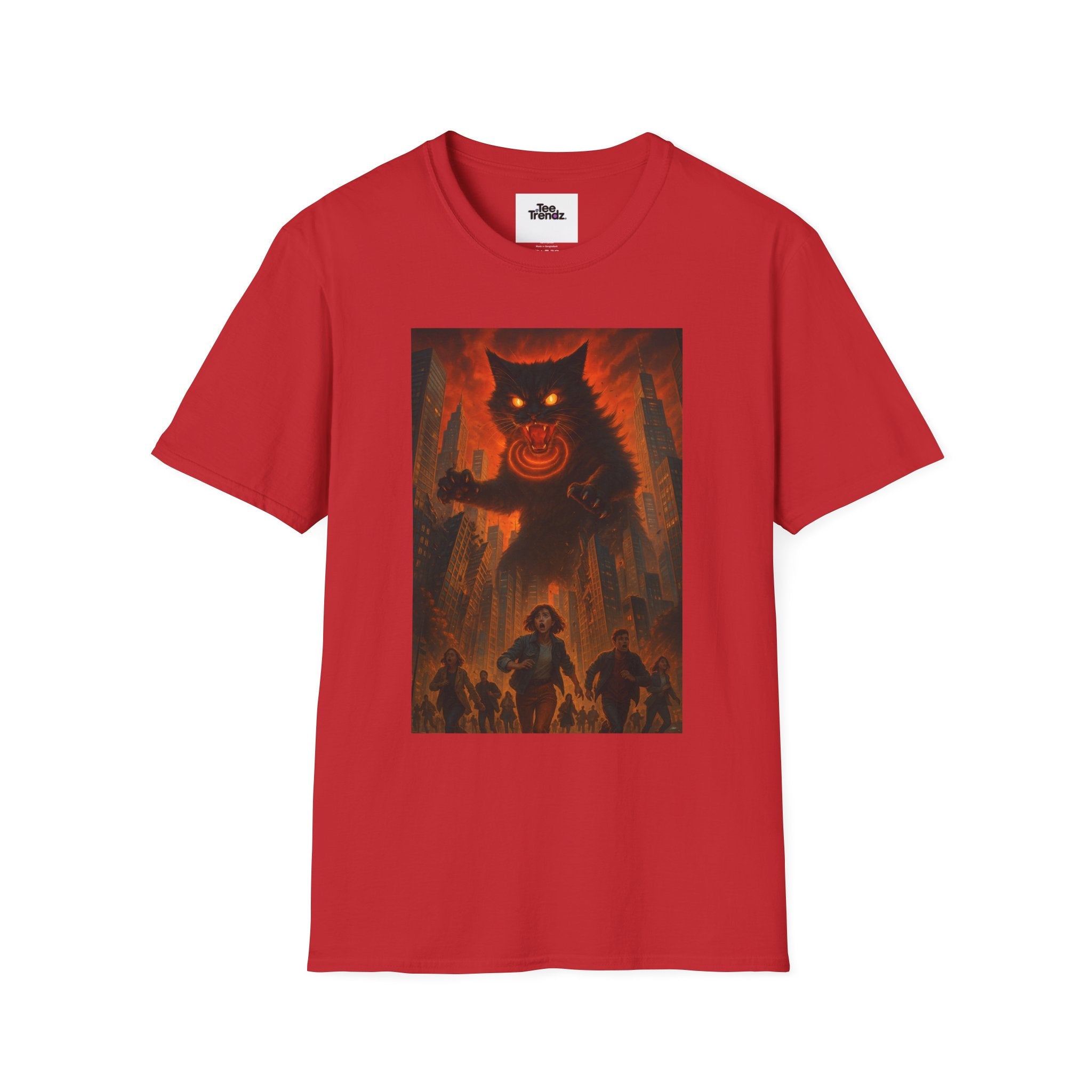 Demon Night T-Shirt — Fiery Monster Illustration Tee