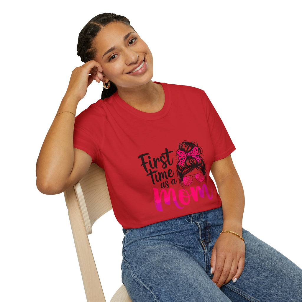 First Time as a Mom T-Shirt — New Mom Gift, Cute Mom Life Tee