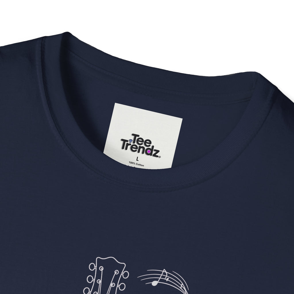 Acoustic Floral Guitar T-Shirt — 'A Heartwide Water I...' Music Tee for Songwriters & Folk Lovers