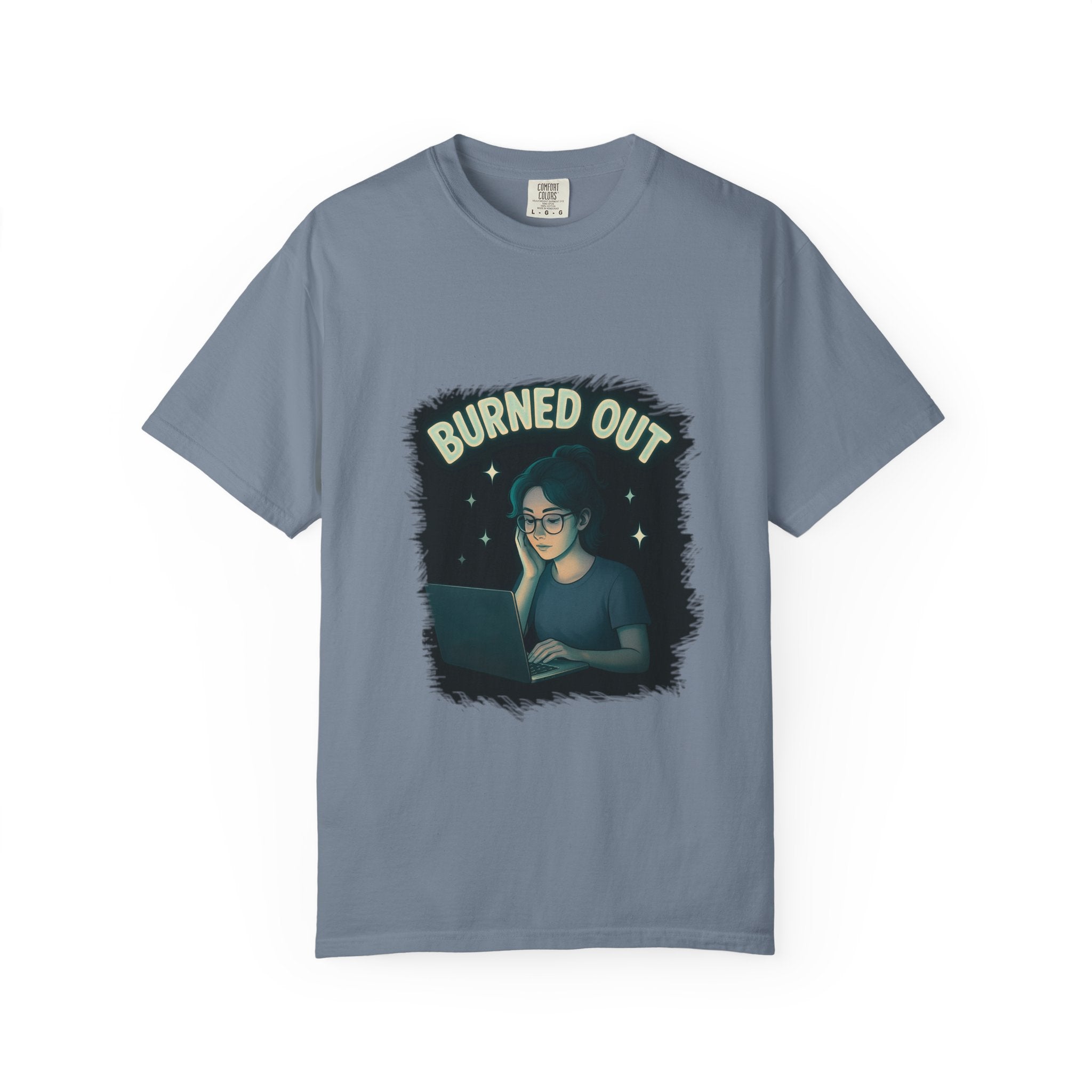 Burned Out Night Owl T-Shirt — Funny Exhausted Programmer Graphic Tee