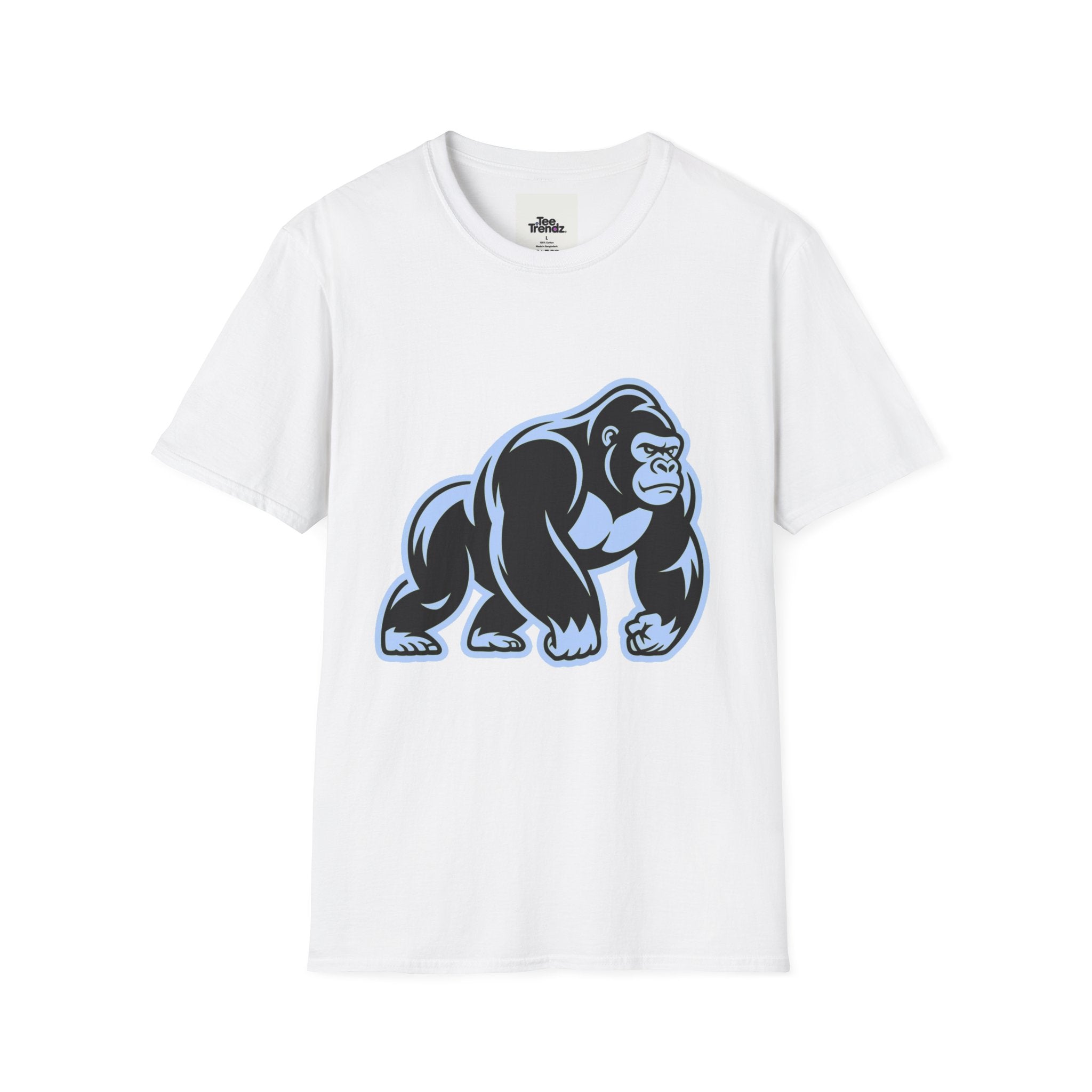 Gorilla Mascot T-Shirt — Bold Blue Ape Graphic Tee