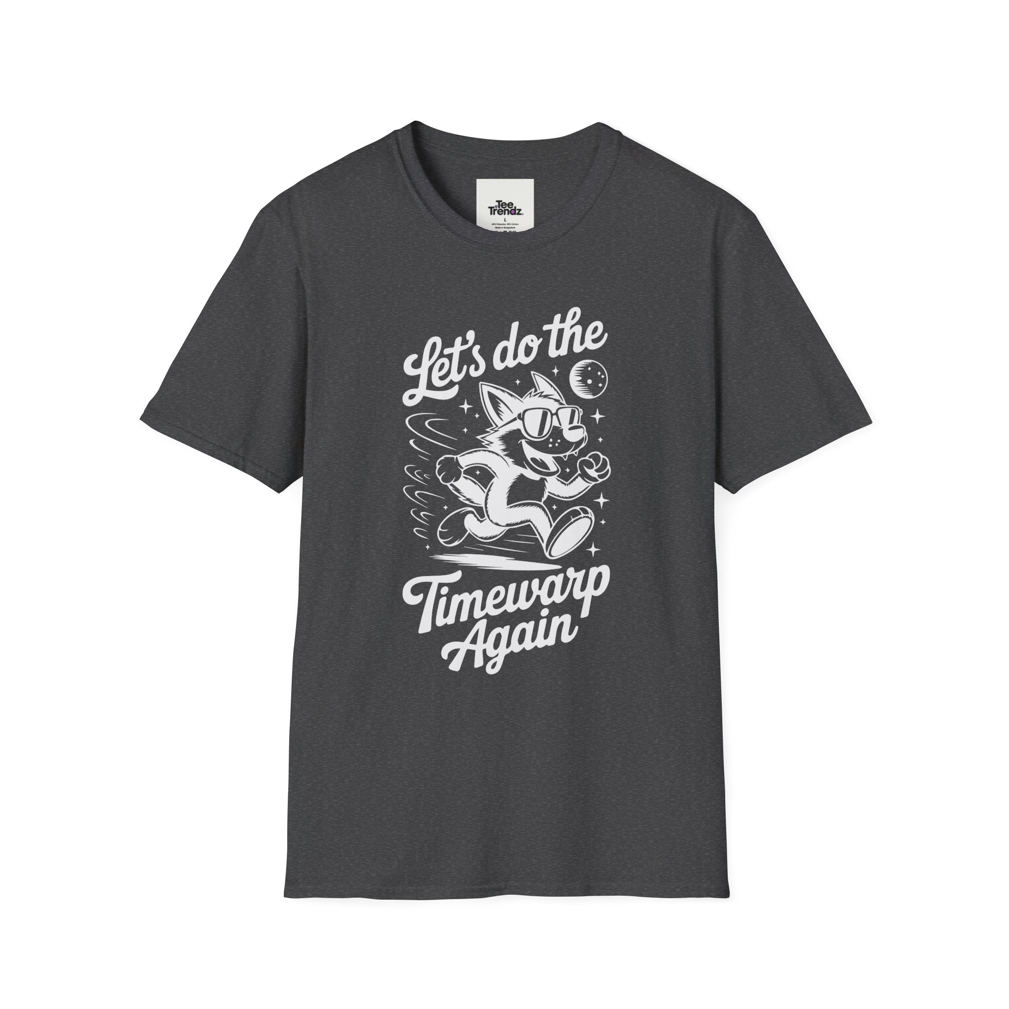 Timewarp Fox T-Shirt — "Let's Do the Timewarp Again" Retro Dance Tee
