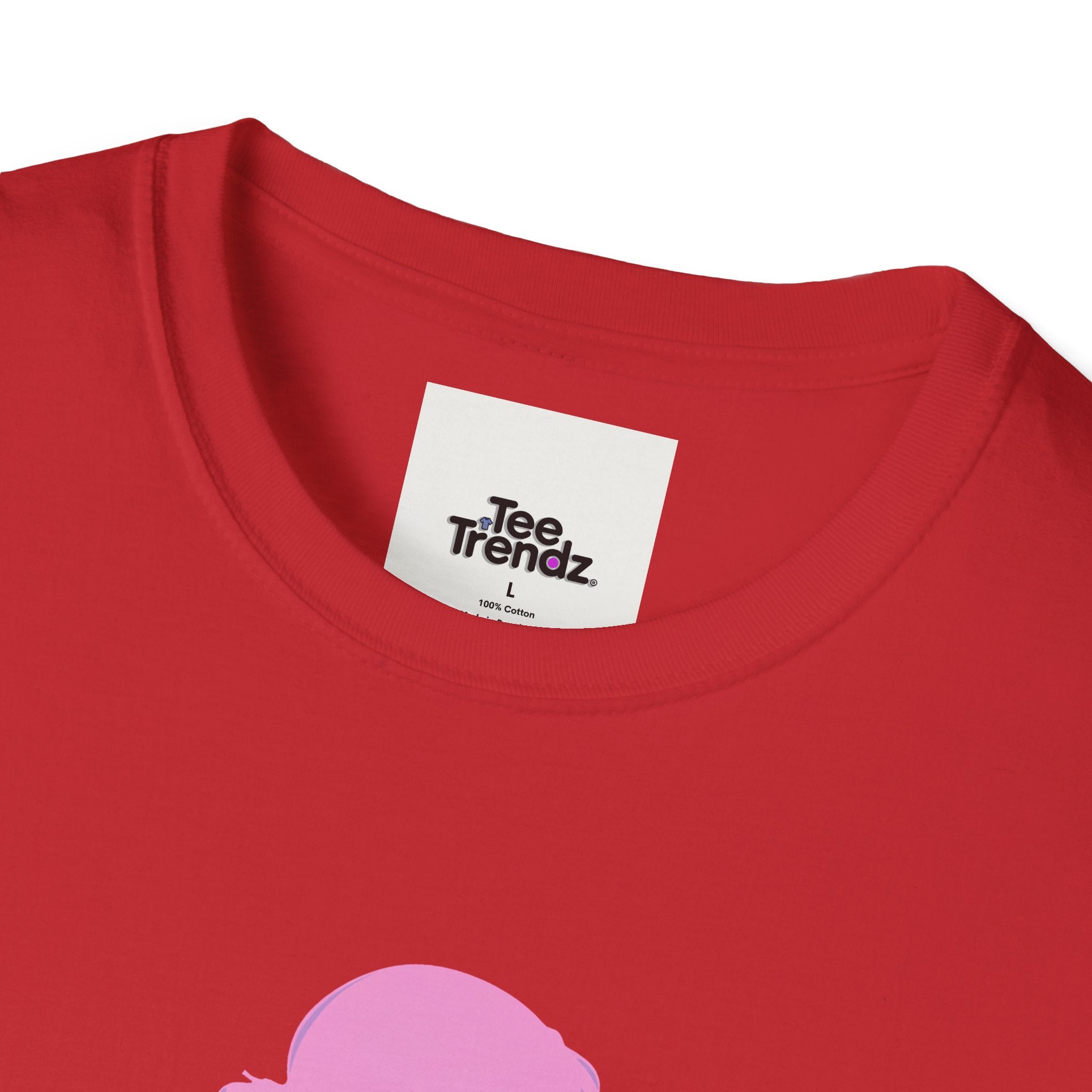 Floral Silhouette Tee — Pink Woman Dress Flower Graphic T-Shirt
