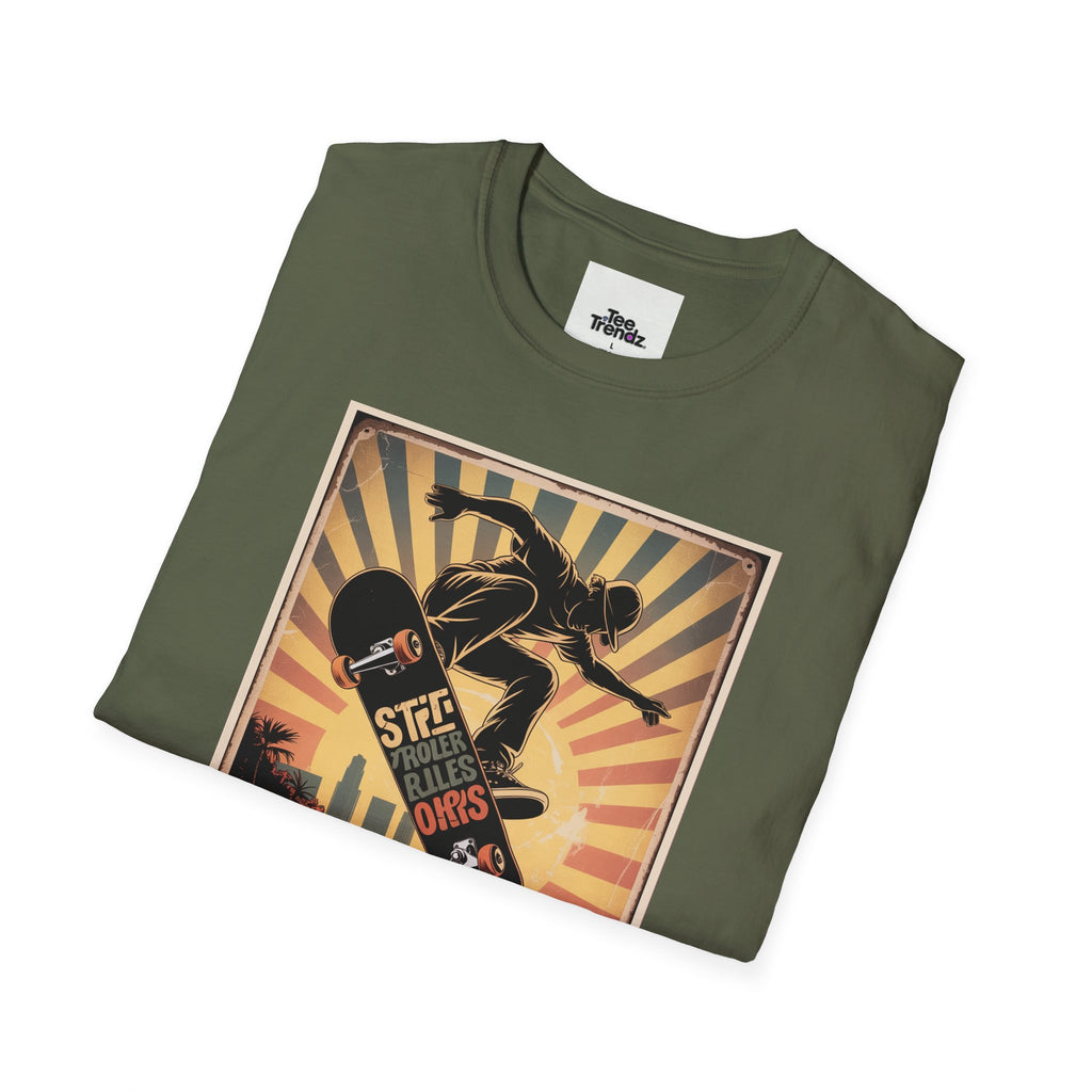 Los Angeles Skateboard Vintage Poster T-Shirt