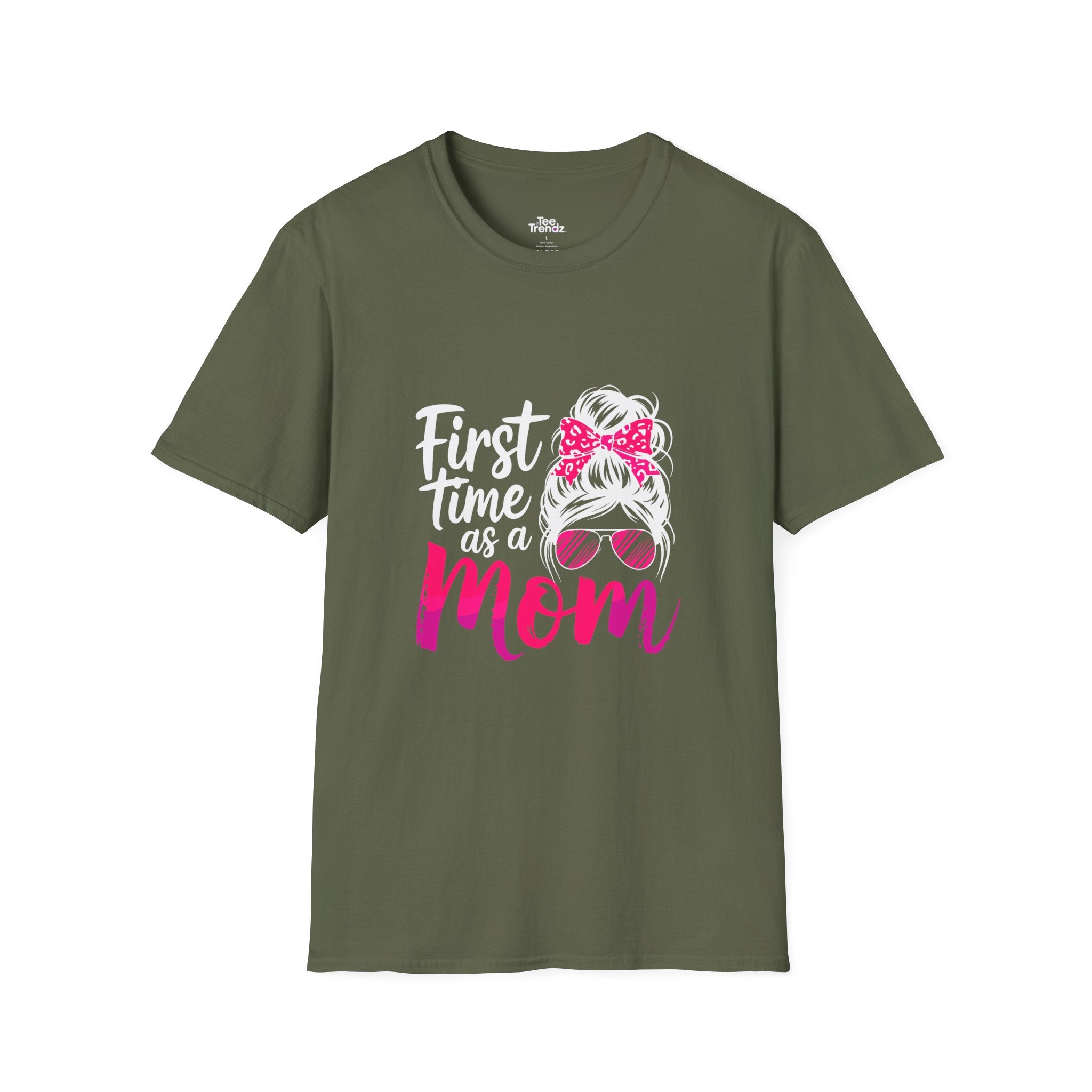 First Time as a Mom T-Shirt — New Mom Gift, Cute Mom Life Tee