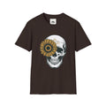 Skull with Sunflower Graphic T-Shirt