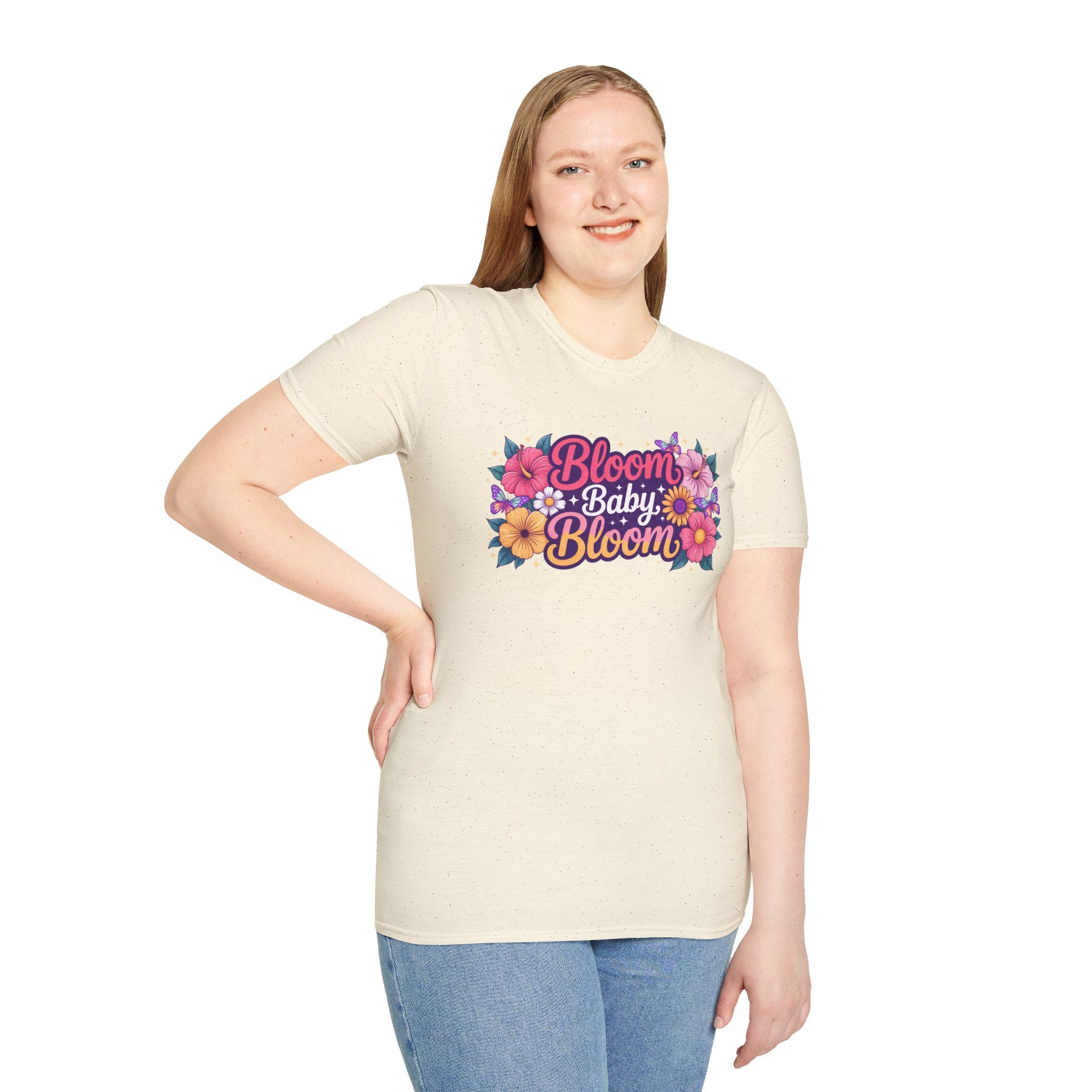 Bloom Baby Bloom Floral T-Shirt — Cute Spring Garden Tee for New Moms & Moms-to-Be