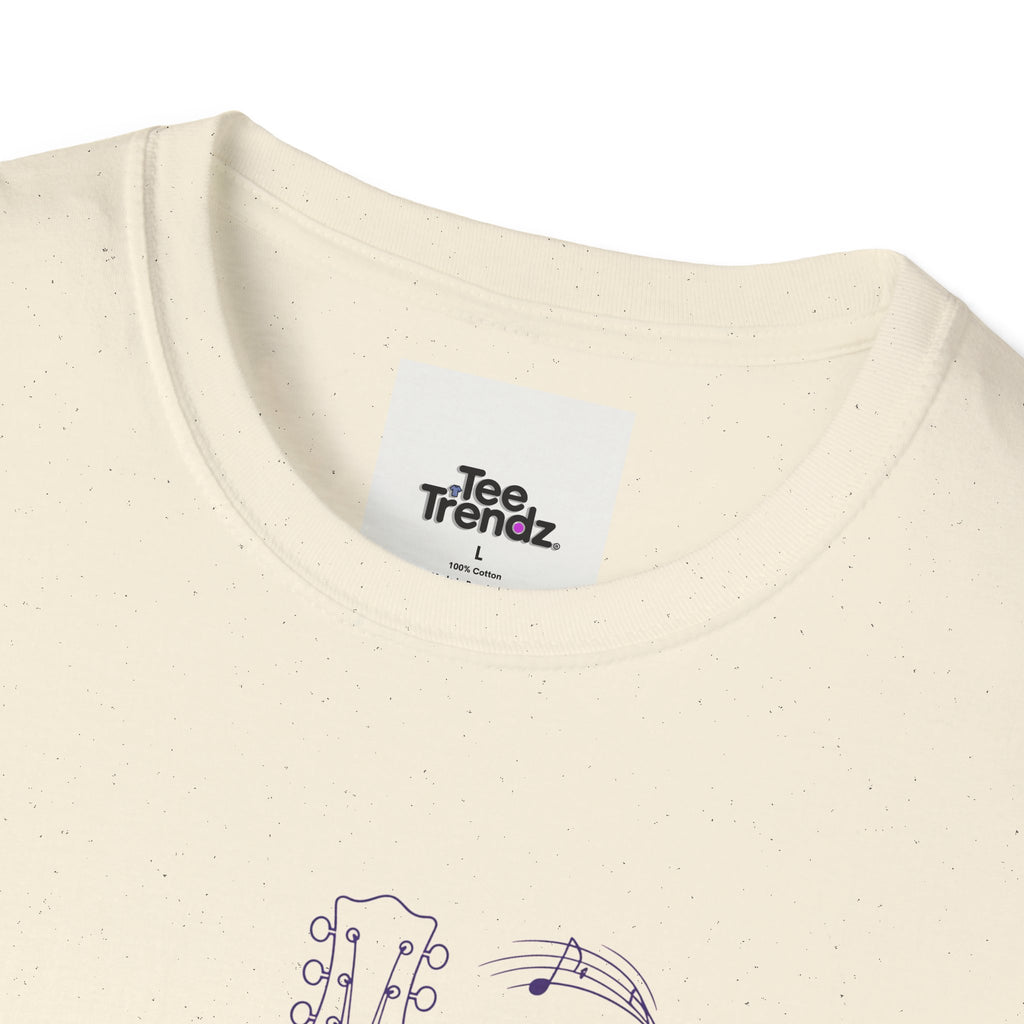 Acoustic Floral Guitar T-Shirt — 'A Heartwide Water I...' Music Tee for Songwriters & Folk Lovers