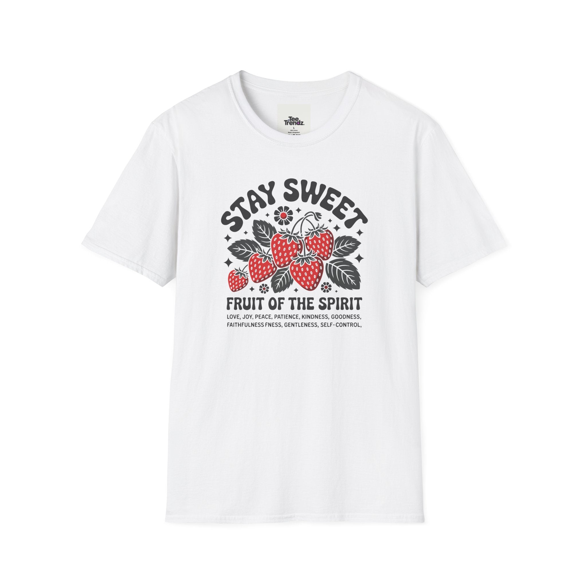 Stay Sweet Fruit of the Spirit T-Shirt — Strawberry Faith Graphic Tee