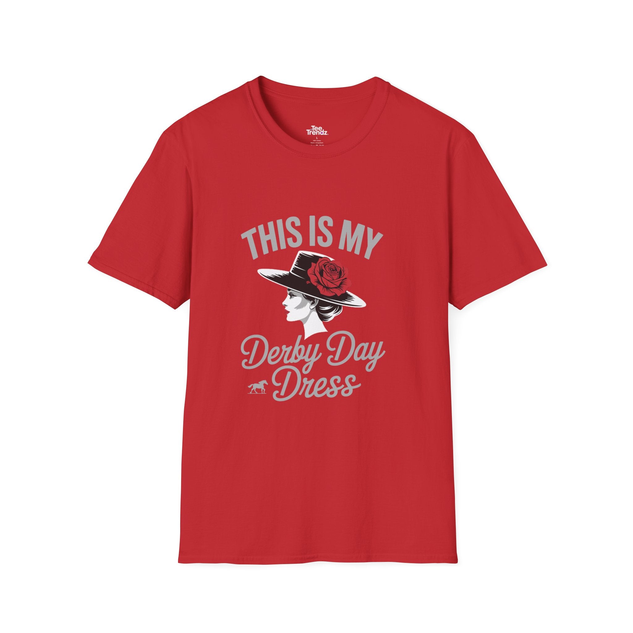 Derby Day Dress T-Shirt — "This Is My Derby Day Dress" Ladies Hat Racing Tee