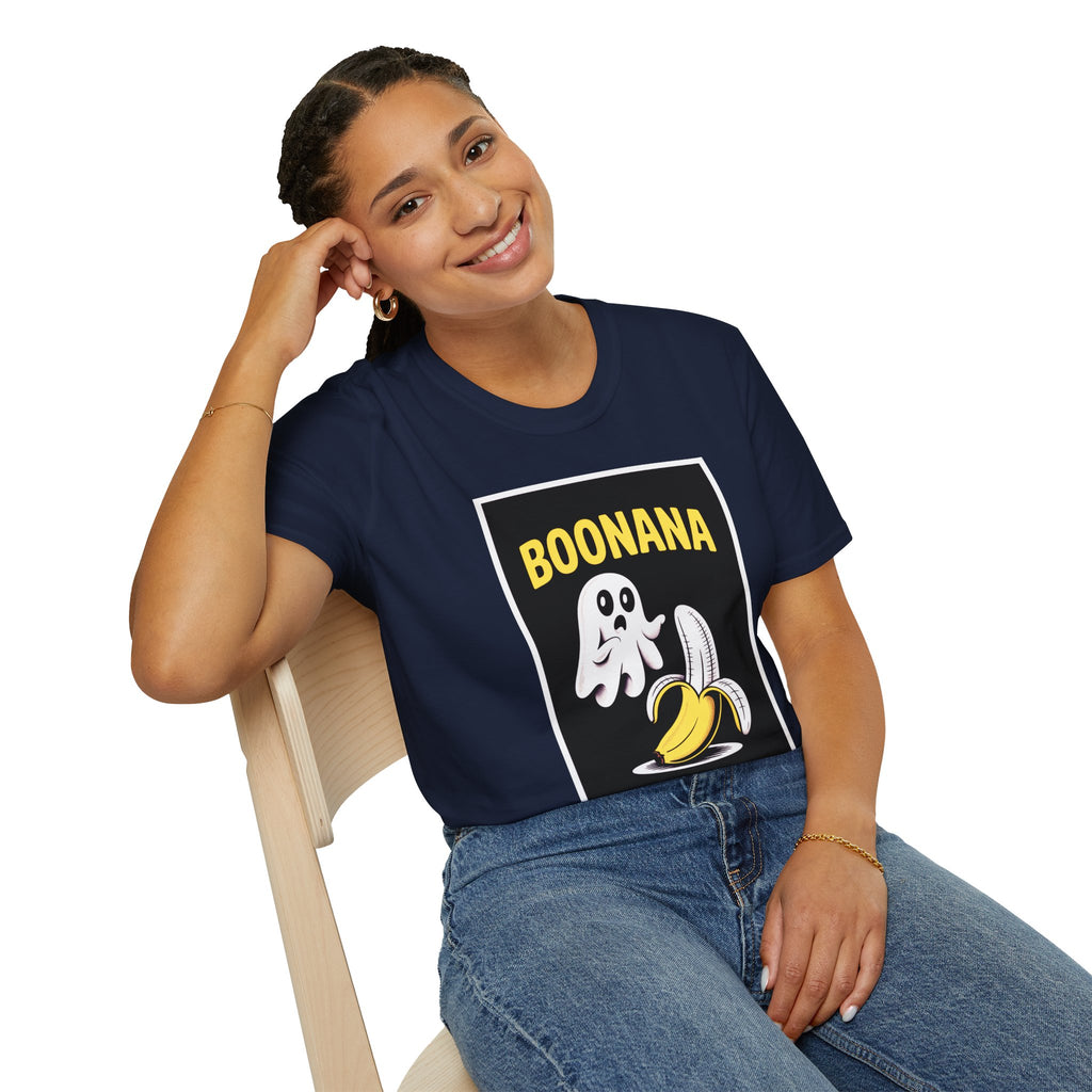 Boonana Ghost Banana Graphic T-Shirt — Funny Halloween Fruit Tee