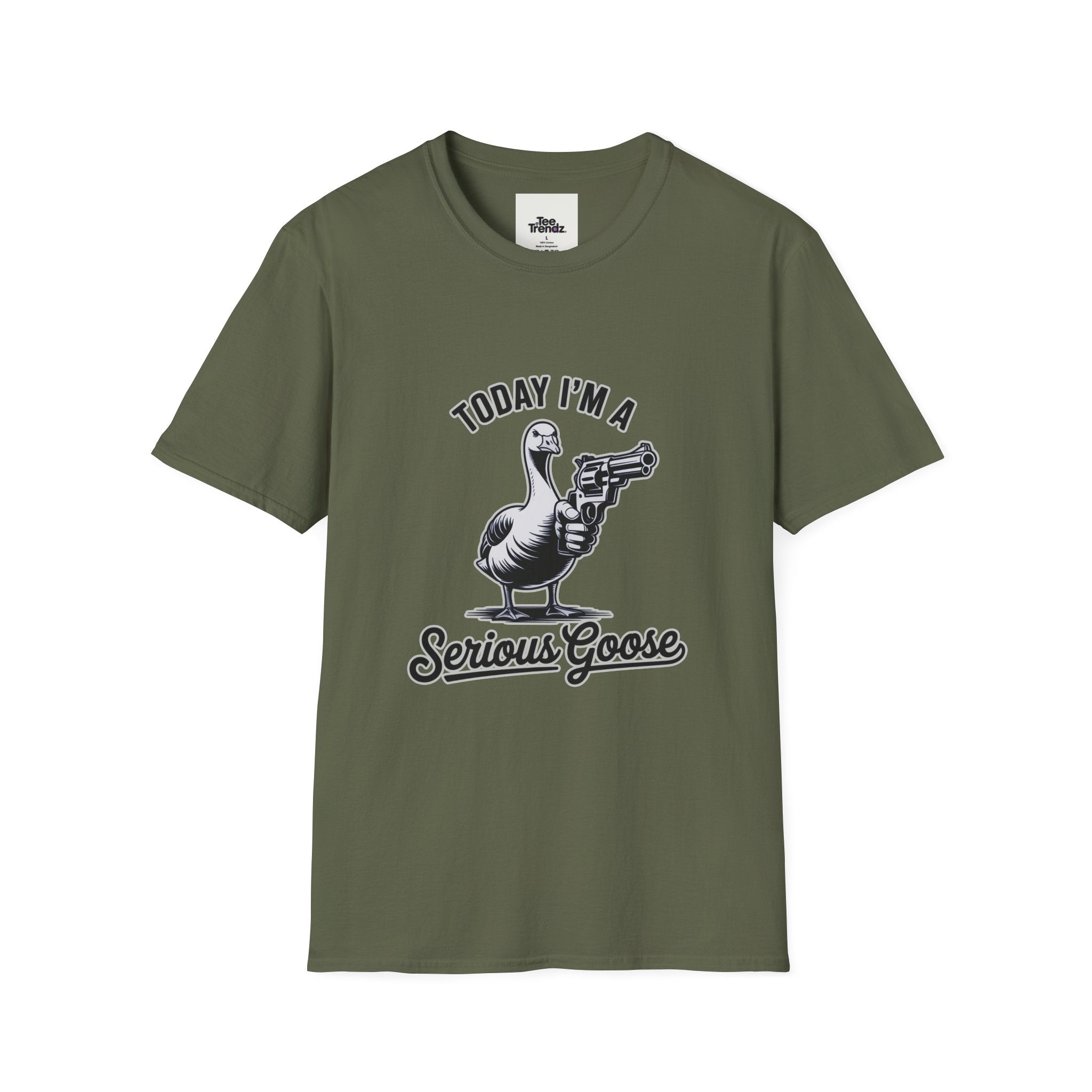 Serious Goose T-Shirt — "Today I'm a Serious Goose" Funny Graphic Tee