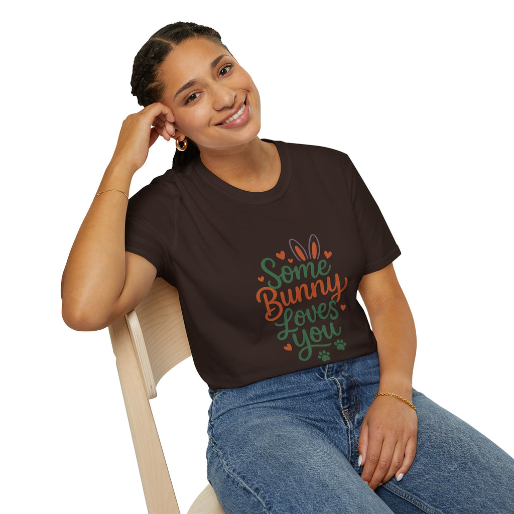 Some Bunny Loves You T-Shirt — Cute Easter Bunny Paw Print Tee