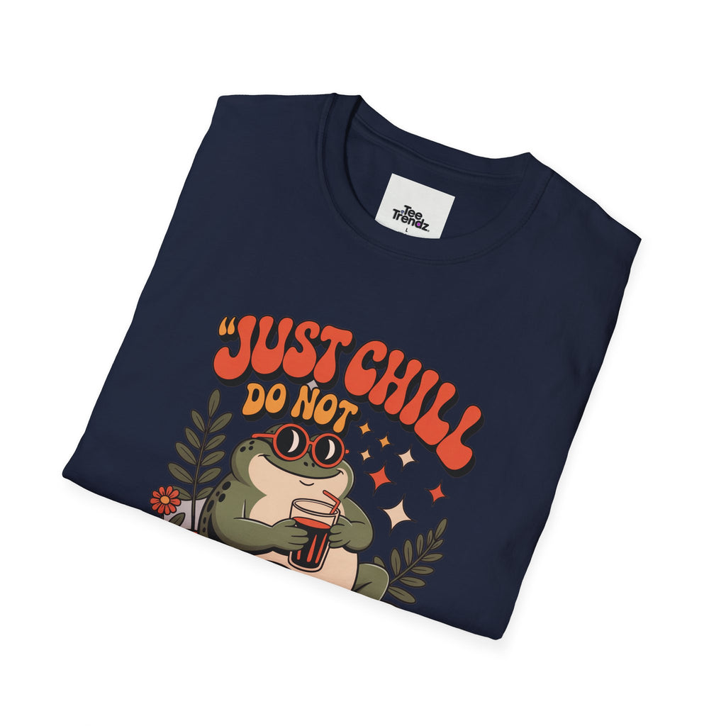 Just Chill Do Not Disturb T-Shirt — Relaxed Frog Graphic Tee