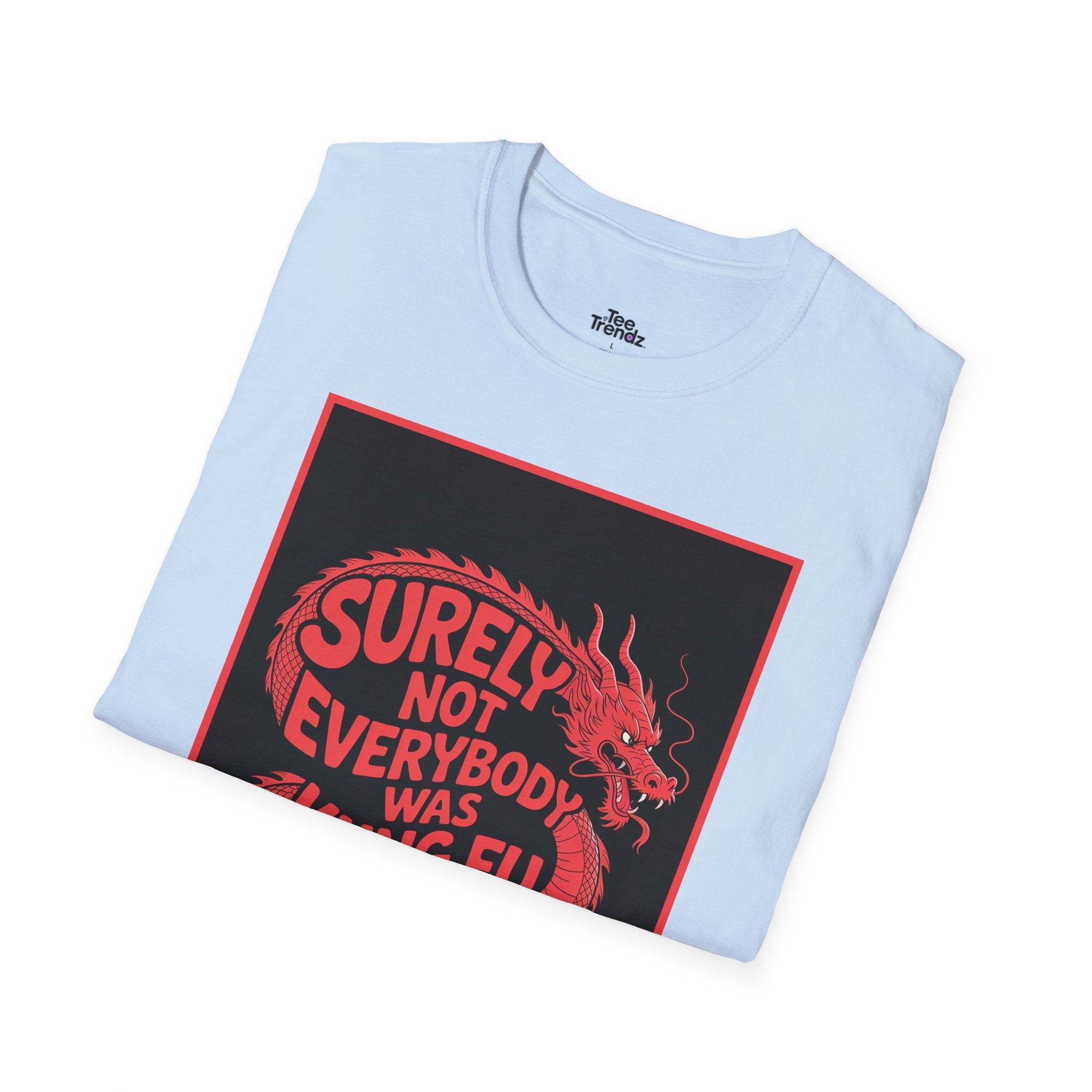 Kung Fu Dragon T‑Shirt — “Surely Not Everybody Was Kung Fu Fighting” Retro Martial Arts Tee