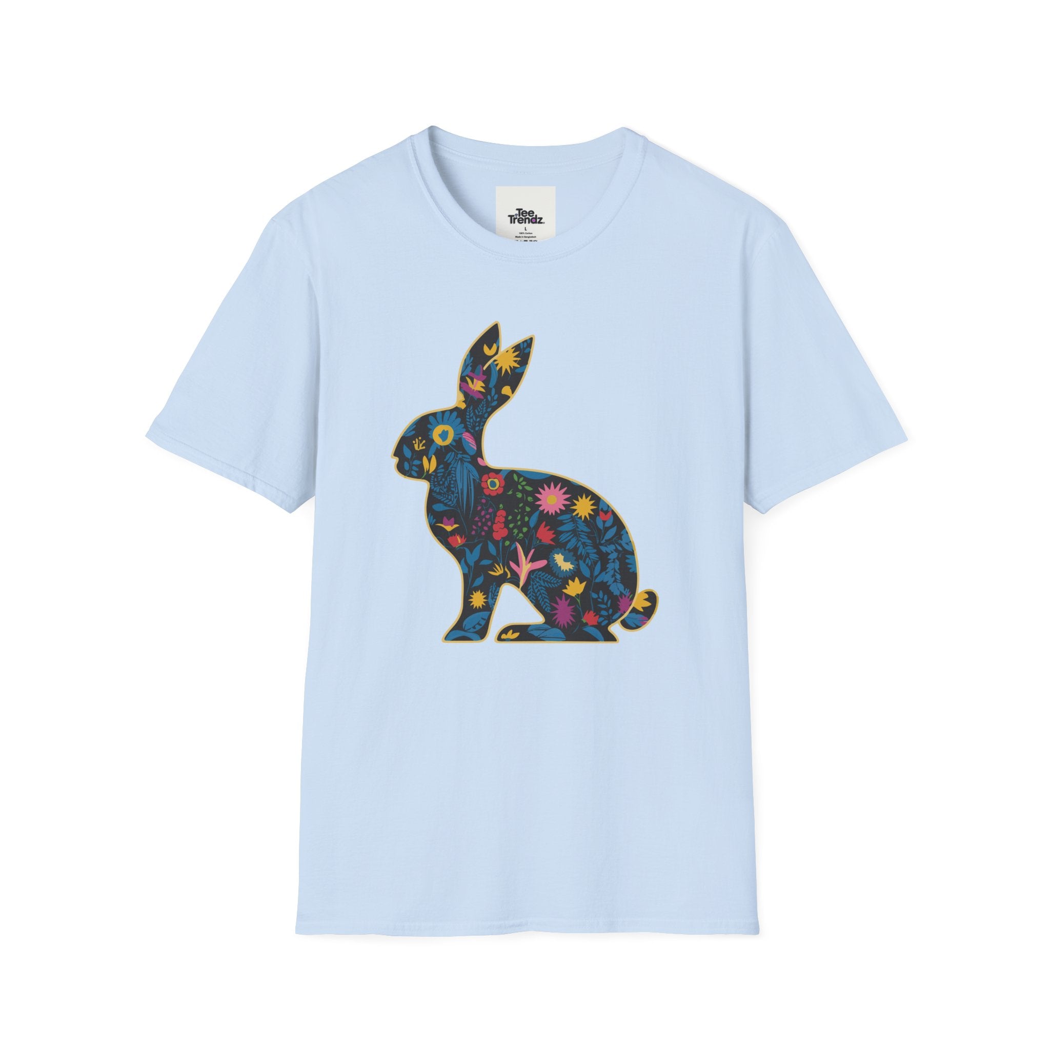 Floral Silhouette Rabbit T-Shirt