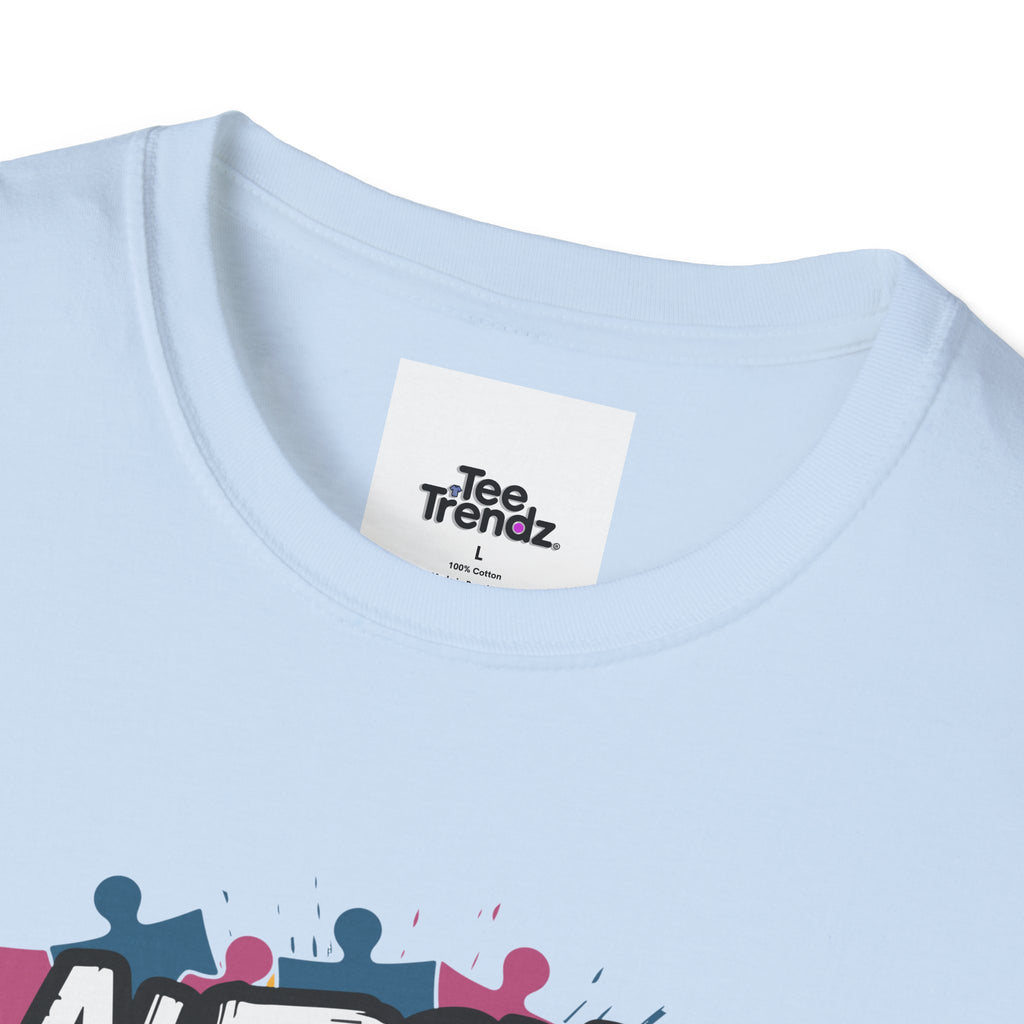 Autism Because Normal Is Boring T-Shirt — Colorful Puzzle Piece Awareness Tee