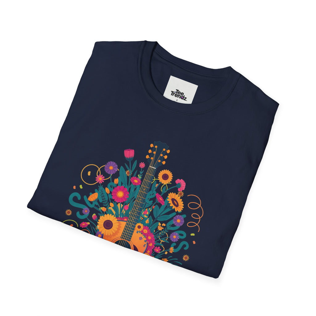 Nashville Vibes Guitar T-Shirt – Floral Music Festival Tee