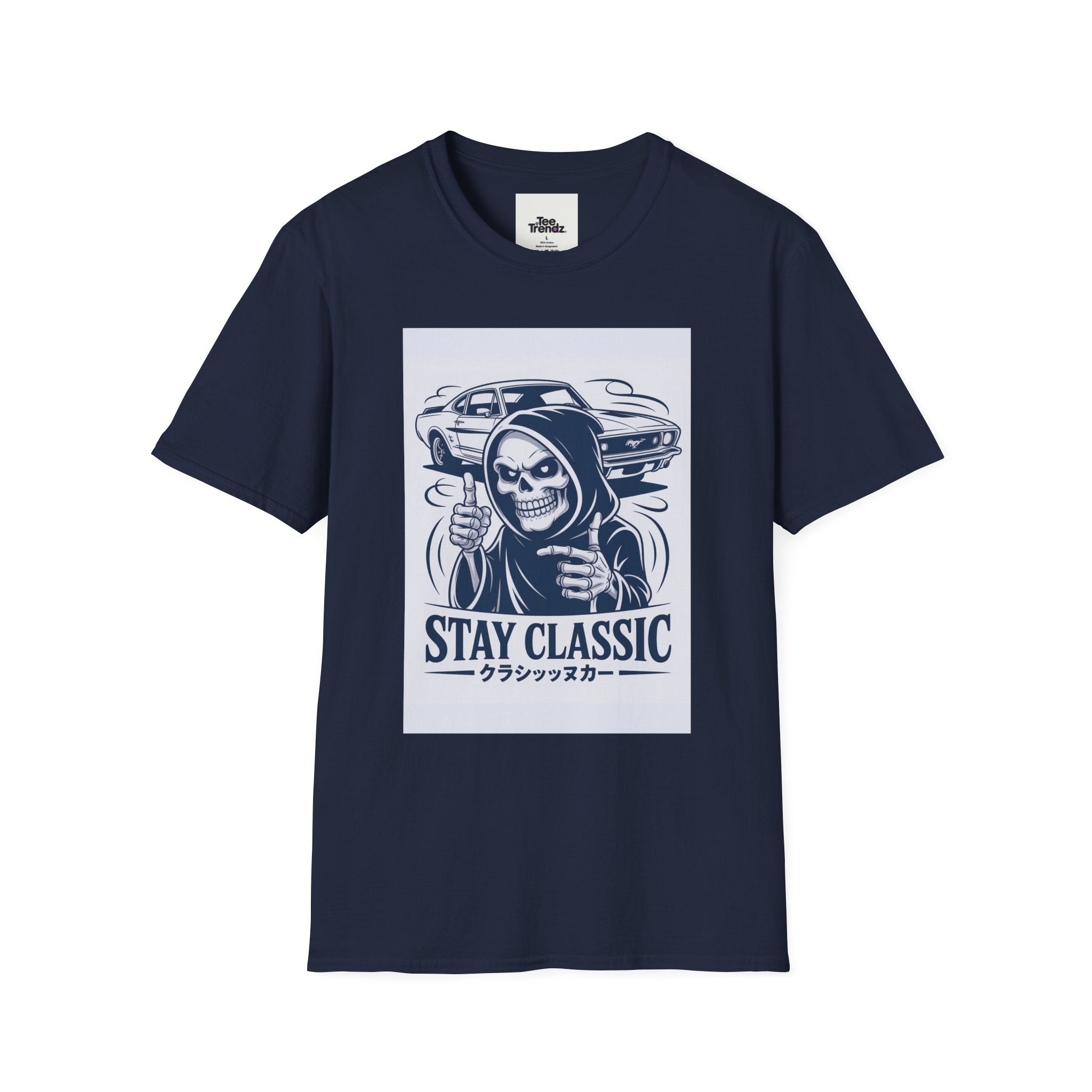 Stay Classic Skull Car T-Shirt — Vintage Japanese Streetwear Tee