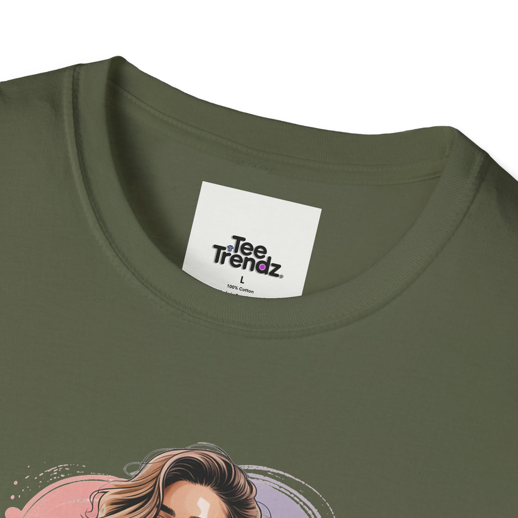 Personalized Portrait T‑Shirt — Custom Name "Cierra Ortega" Tropical Palm Graphic