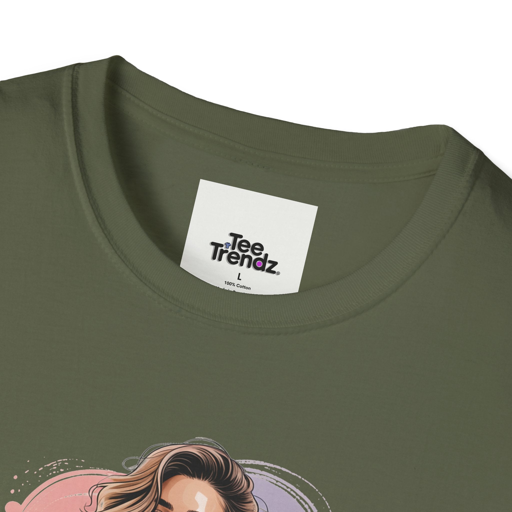 Personalized Portrait T‑Shirt — Custom Name "Cierra Ortega" Tropical Palm Graphic