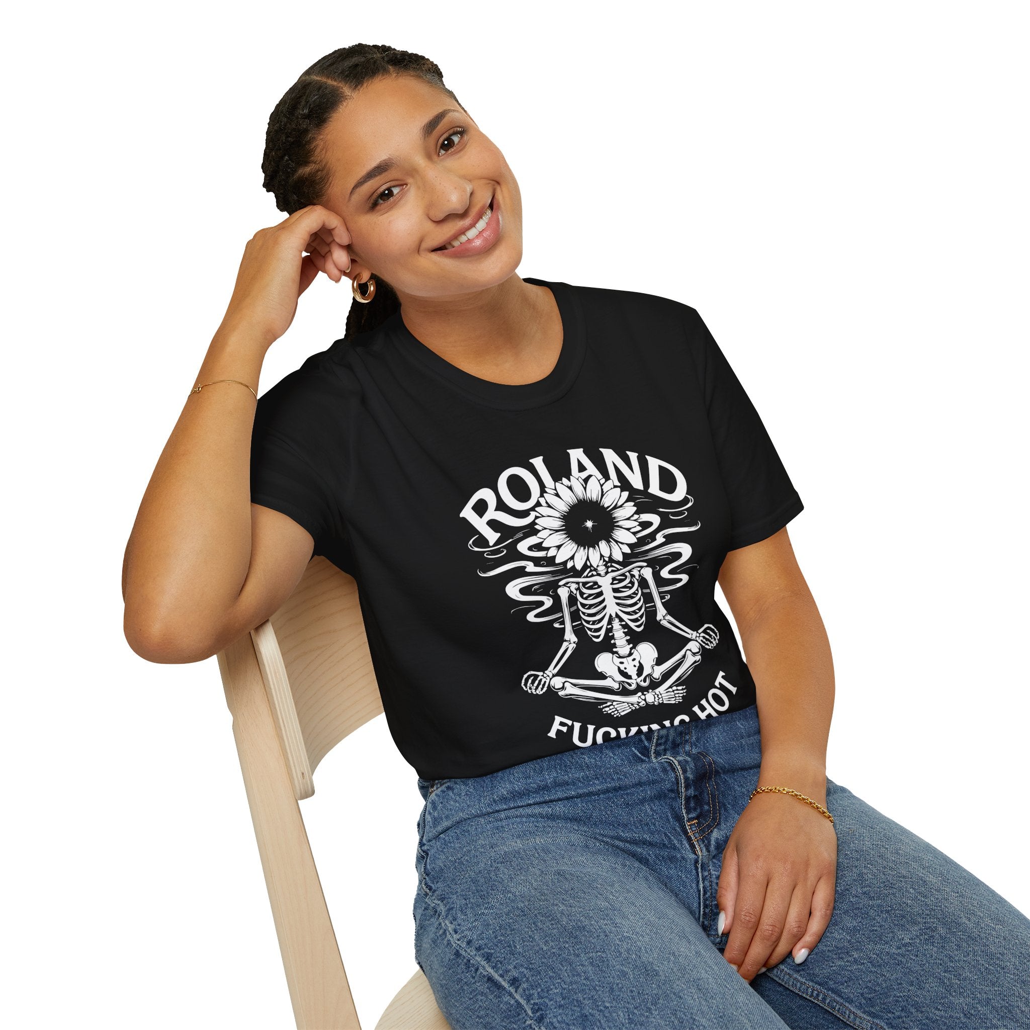 Roland “Fucking Hot” Graphic T-Shirt — Skeleton Sunband Tee