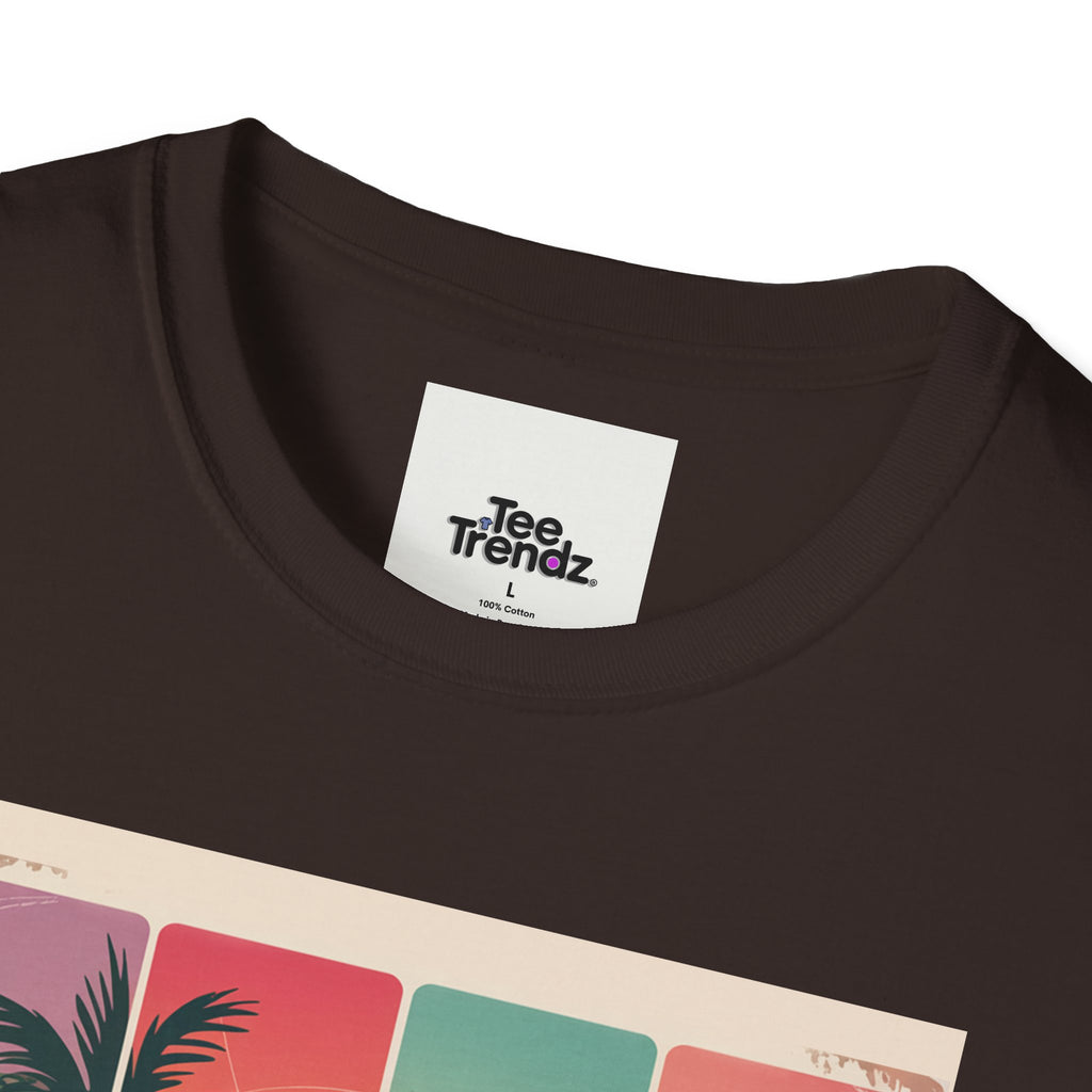 Summer Never Ends T-Shirt – Vintage Beach Sunset Graphic Tee