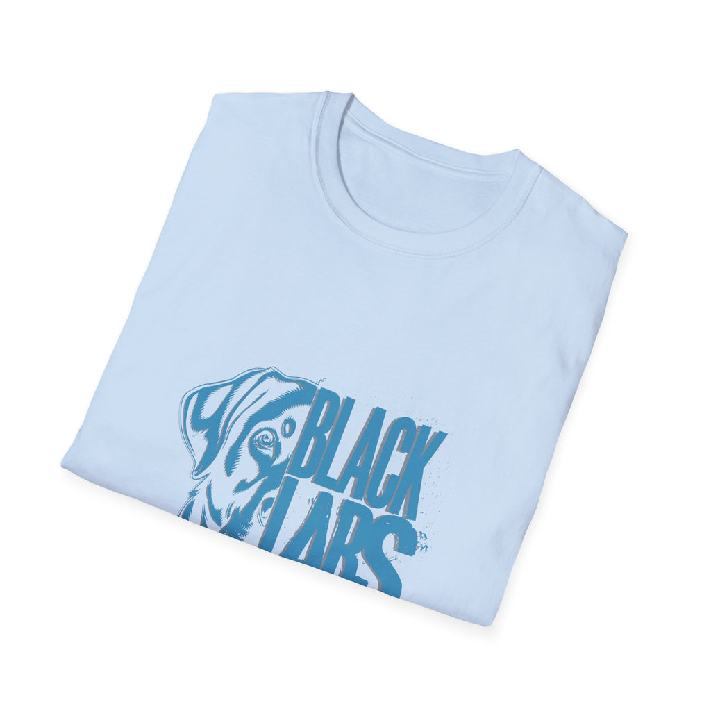 Black Labs Matter T‑Shirt — Blue Graphic Labrador Rescue Tee