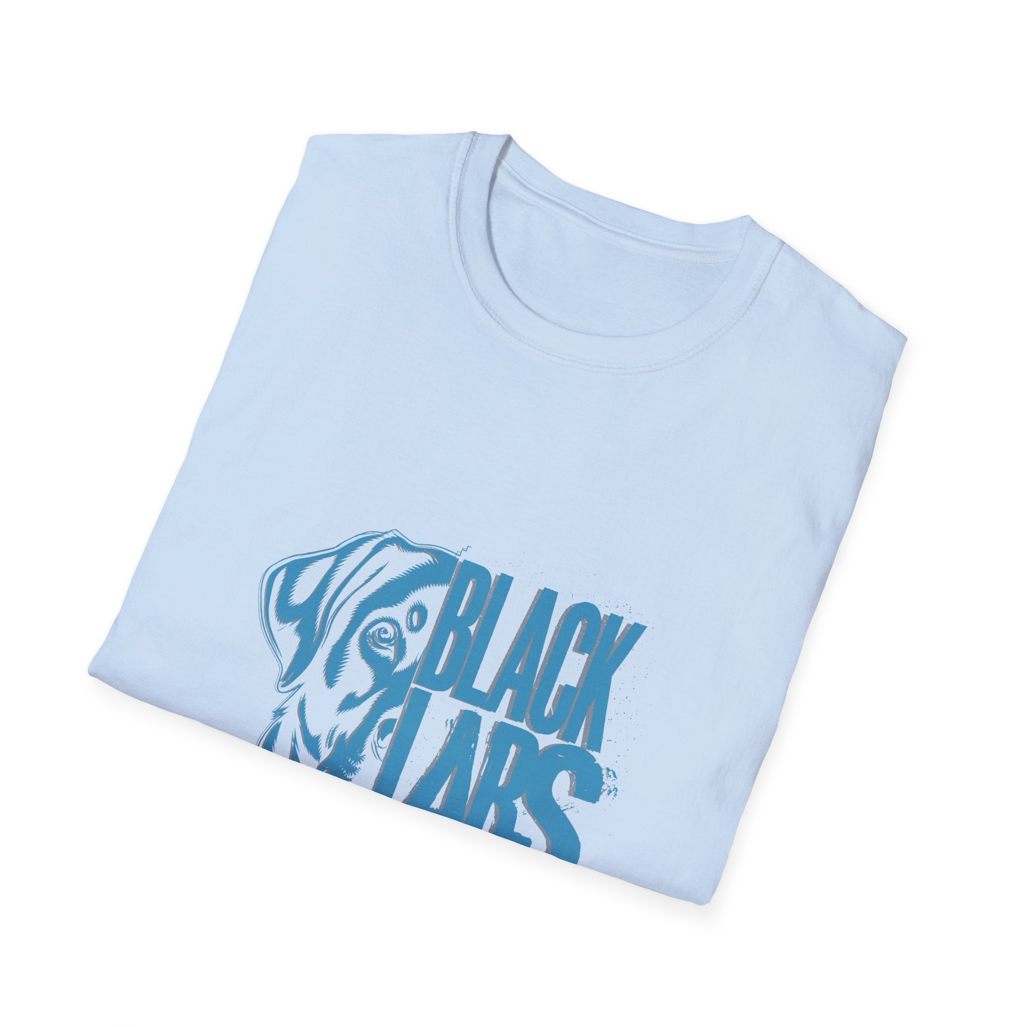 Black Labs Matter T‑Shirt — Blue Graphic Labrador Rescue Tee