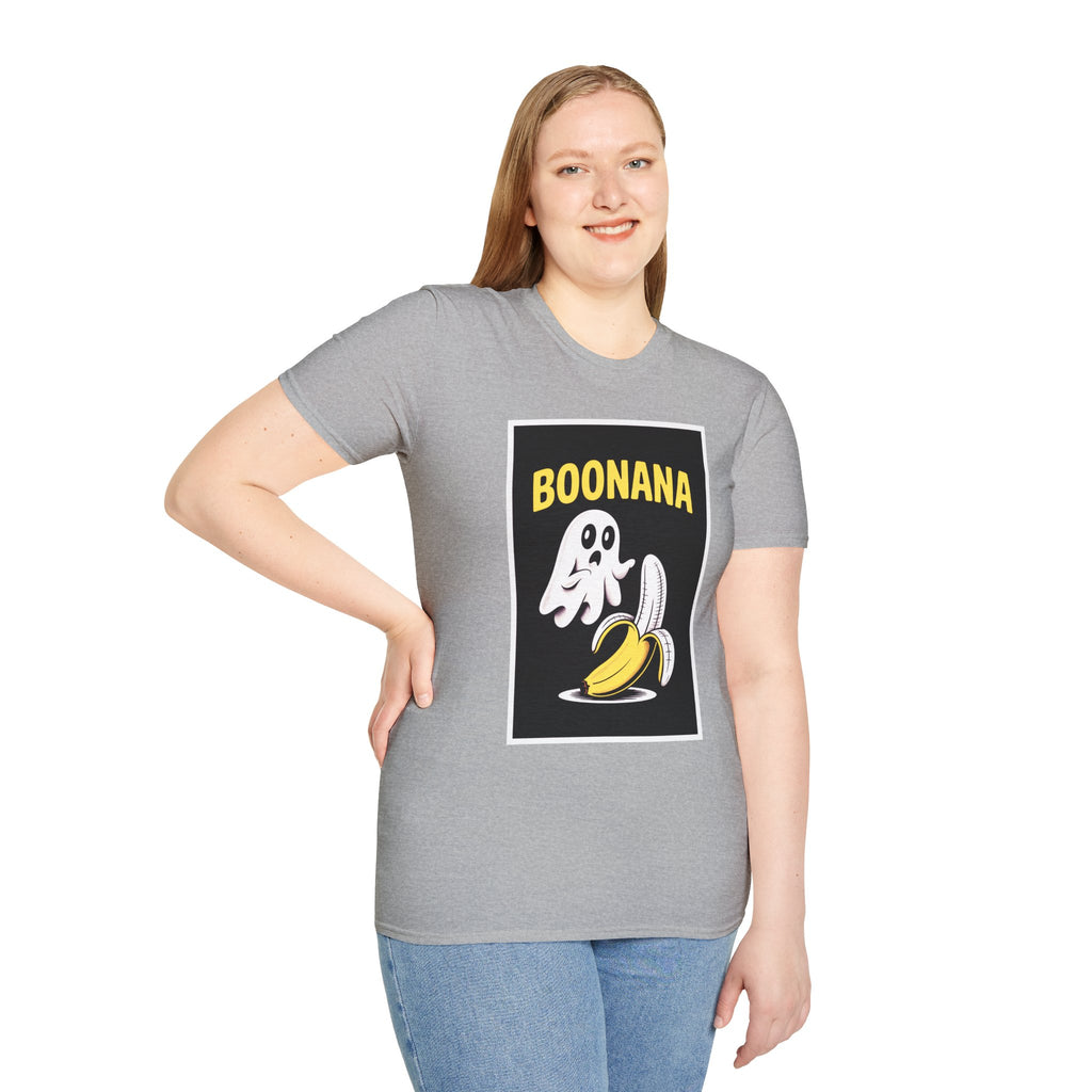 Boonana Ghost Banana Graphic T-Shirt — Funny Halloween Fruit Tee