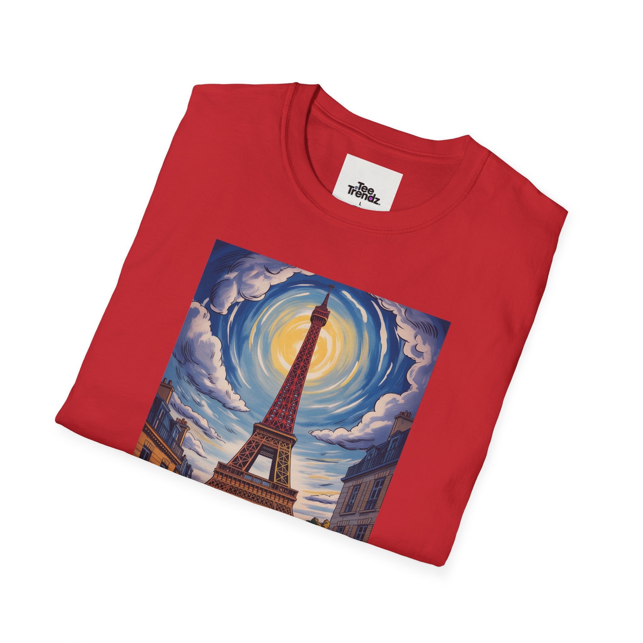 Visit Paris T-Shirt - Vintage Eiffel Tower Travel Poster Tee