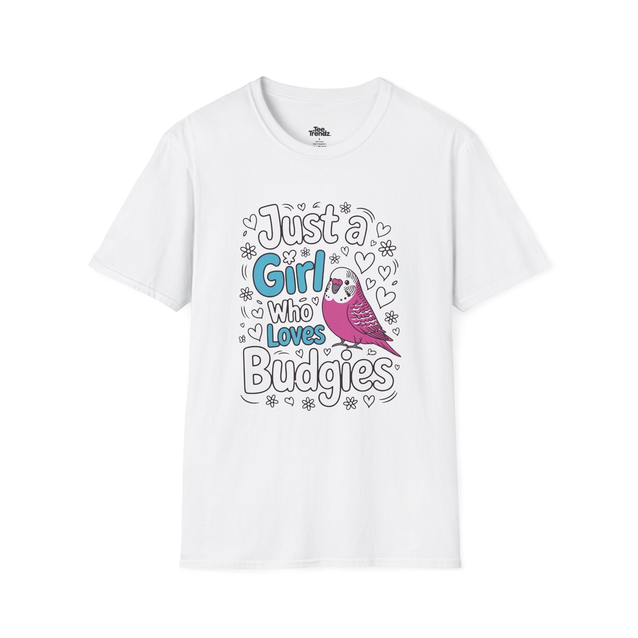 Just a Girl Who Loves Budgies T-Shirt – Cute Budgie Parakeet Tee for Bird Lovers