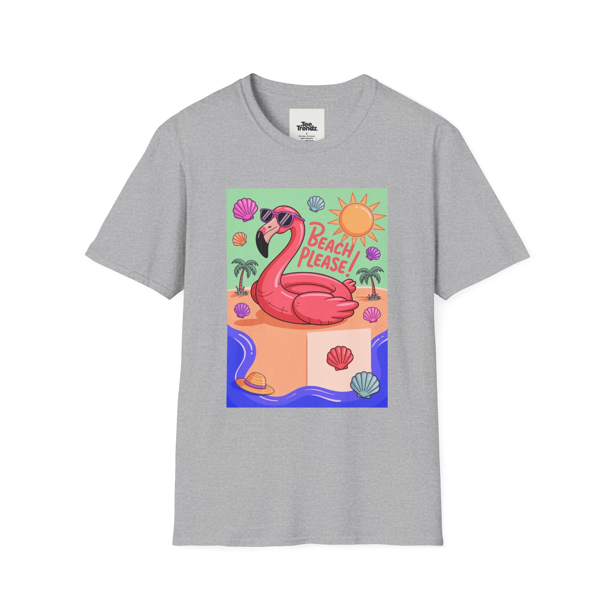 Beach Please Flamingo T-Shirt