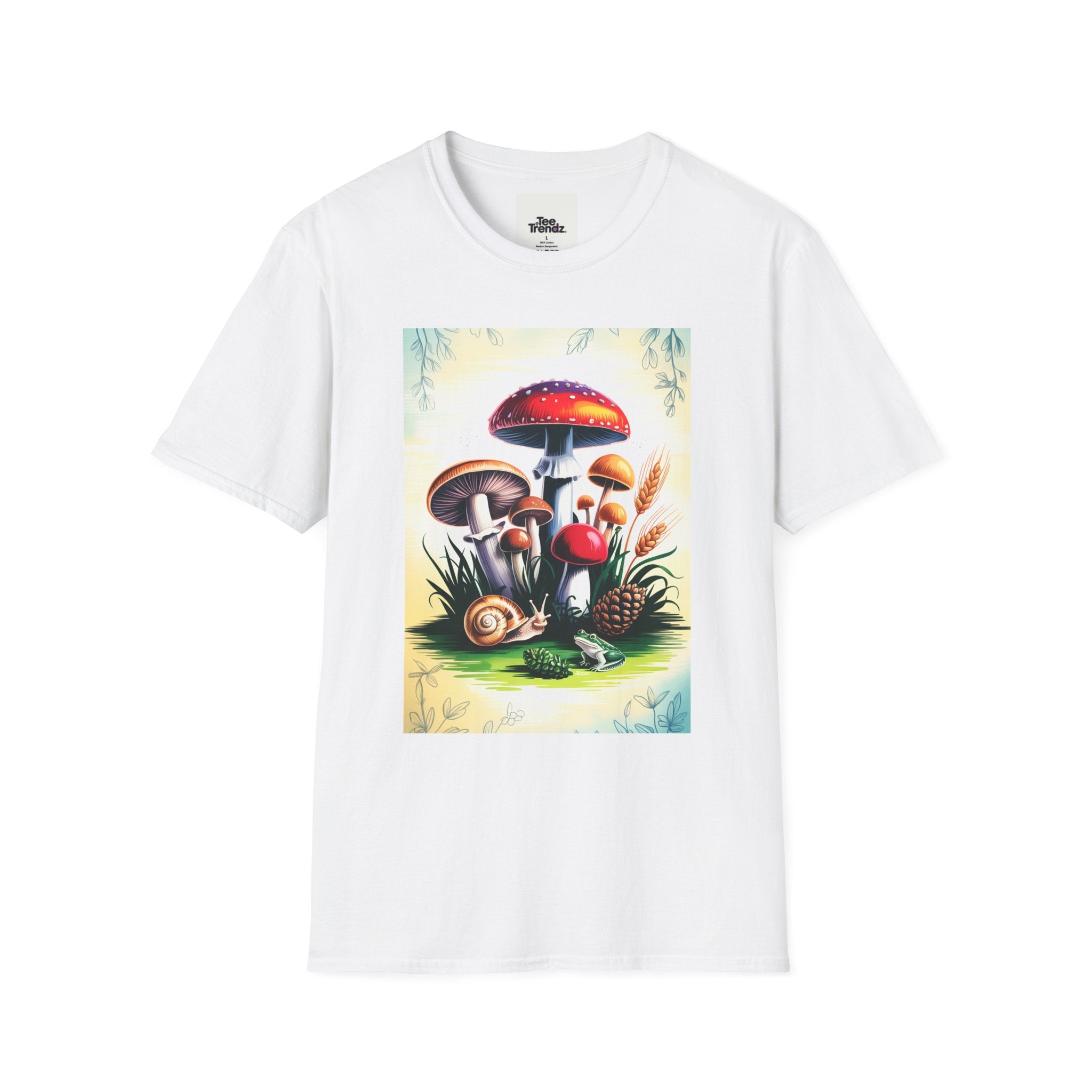 Mushroom Garden T-Shirt — Vintage Botanical Fungi Illustration