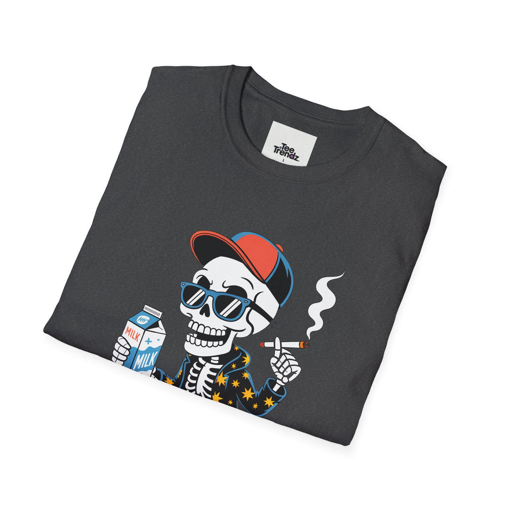 Skateboarding Skeleton Graphic T-Shirt – Cool Retro Streetwear Tee
