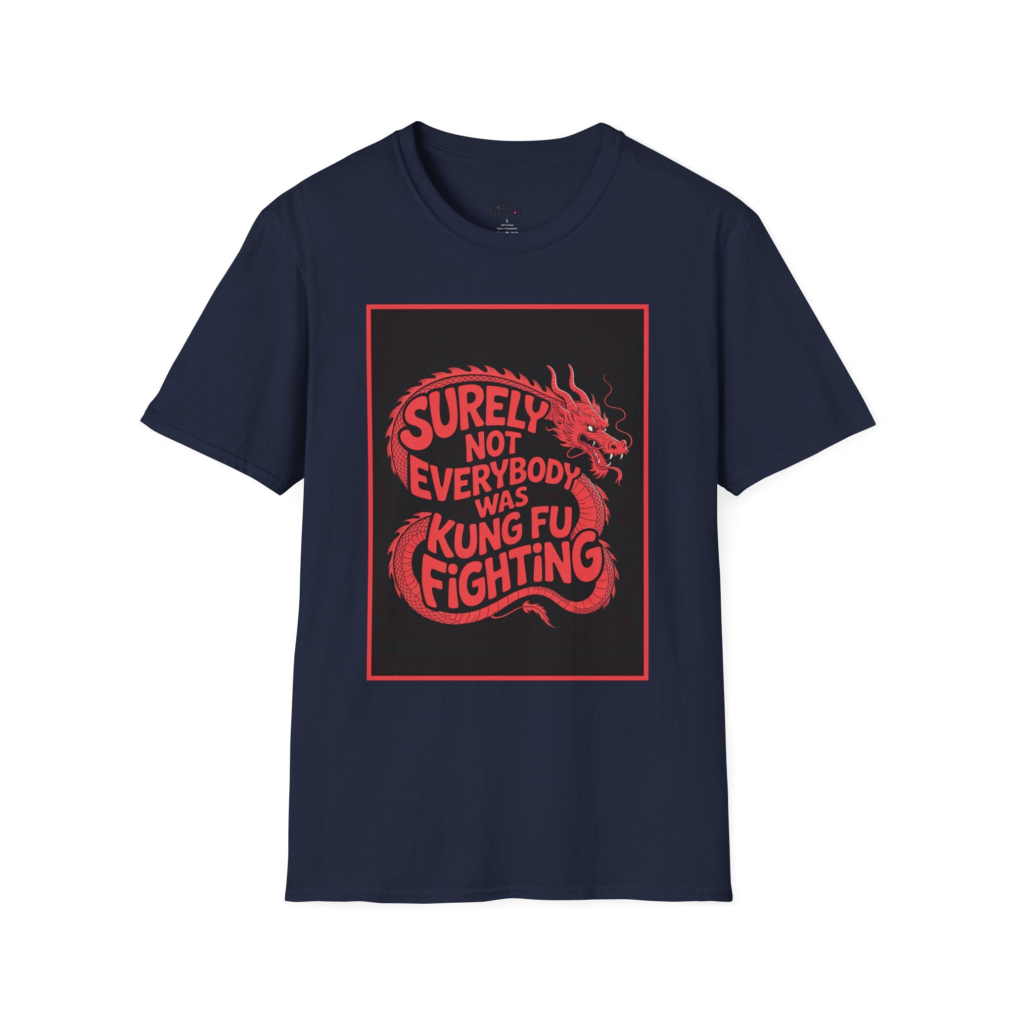 Kung Fu Dragon T‑Shirt — “Surely Not Everybody Was Kung Fu Fighting” Retro Martial Arts Tee