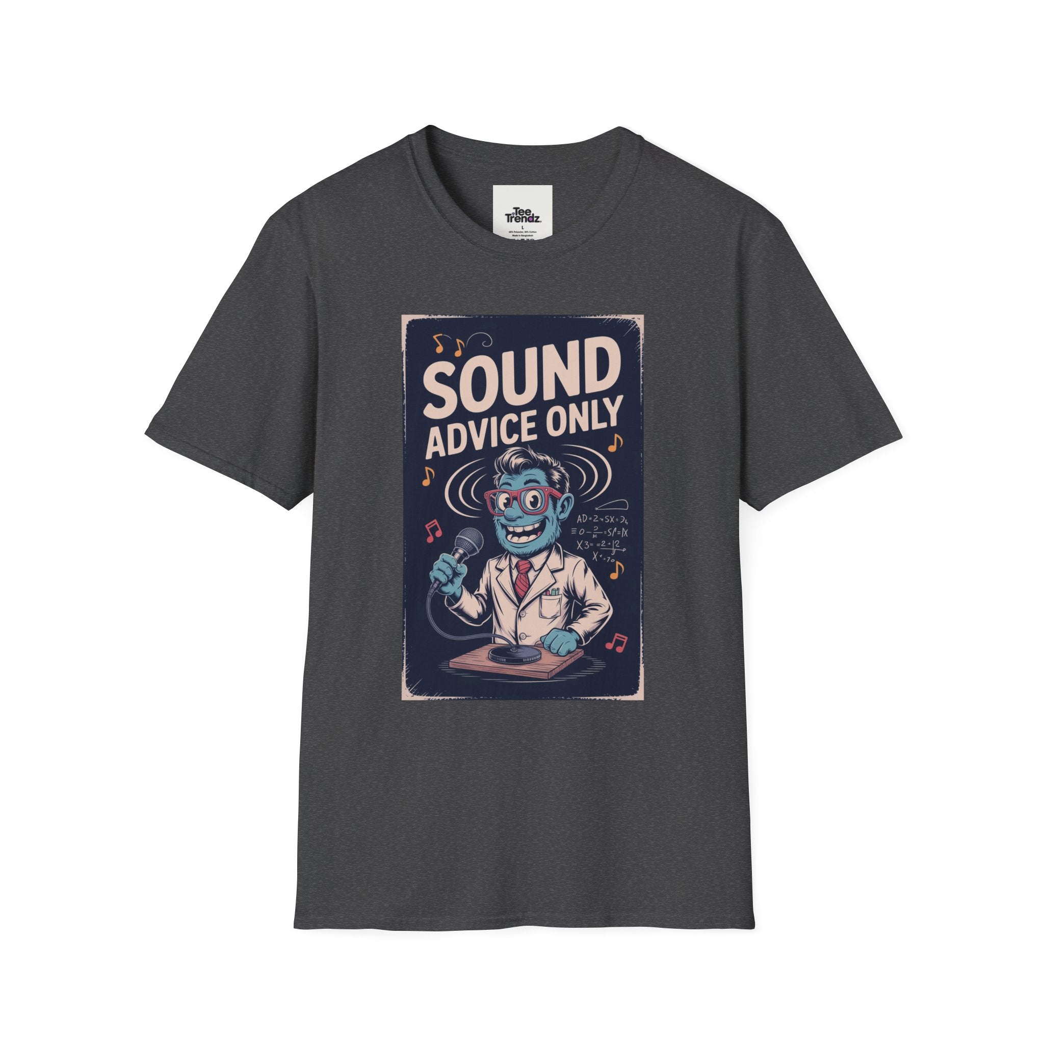 Sound Advice Only T-Shirt — Retro Cartoon Monkey Therapist Graphic Tee