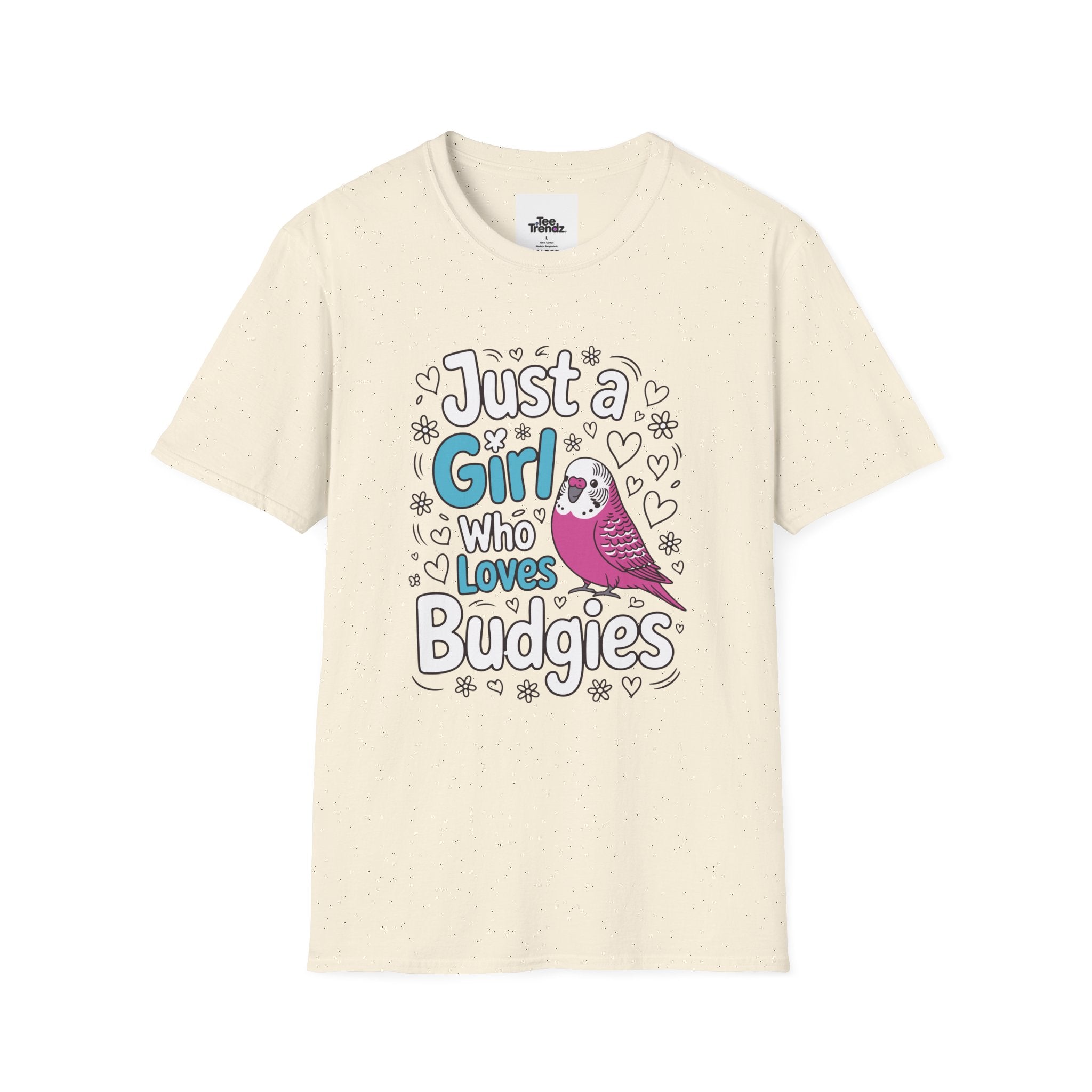 Just a Girl Who Loves Budgies T-Shirt – Cute Budgie Parakeet Tee for Bird Lovers