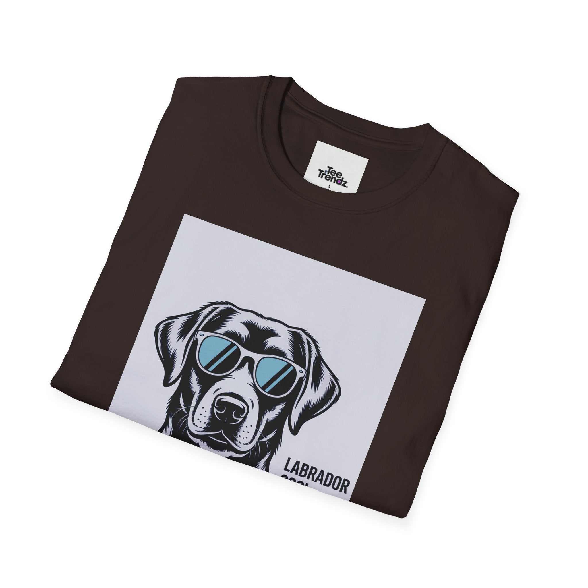 Labrador Cool T-Shirt — Black Lab with Sunglasses Graphic