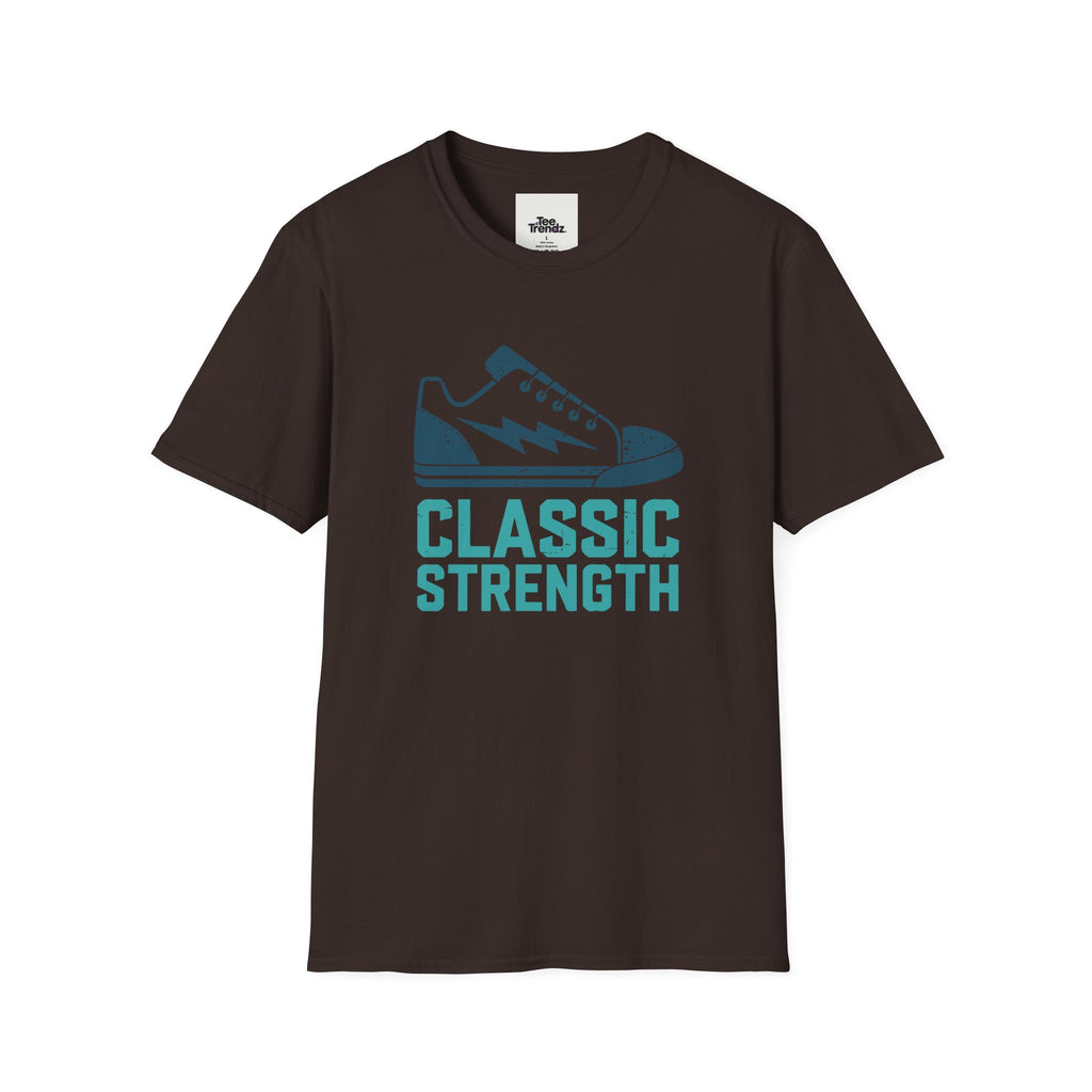 Classic Strength Sneaker T-Shirt — Retro Athletic Tee with 'Classic Strength' Design