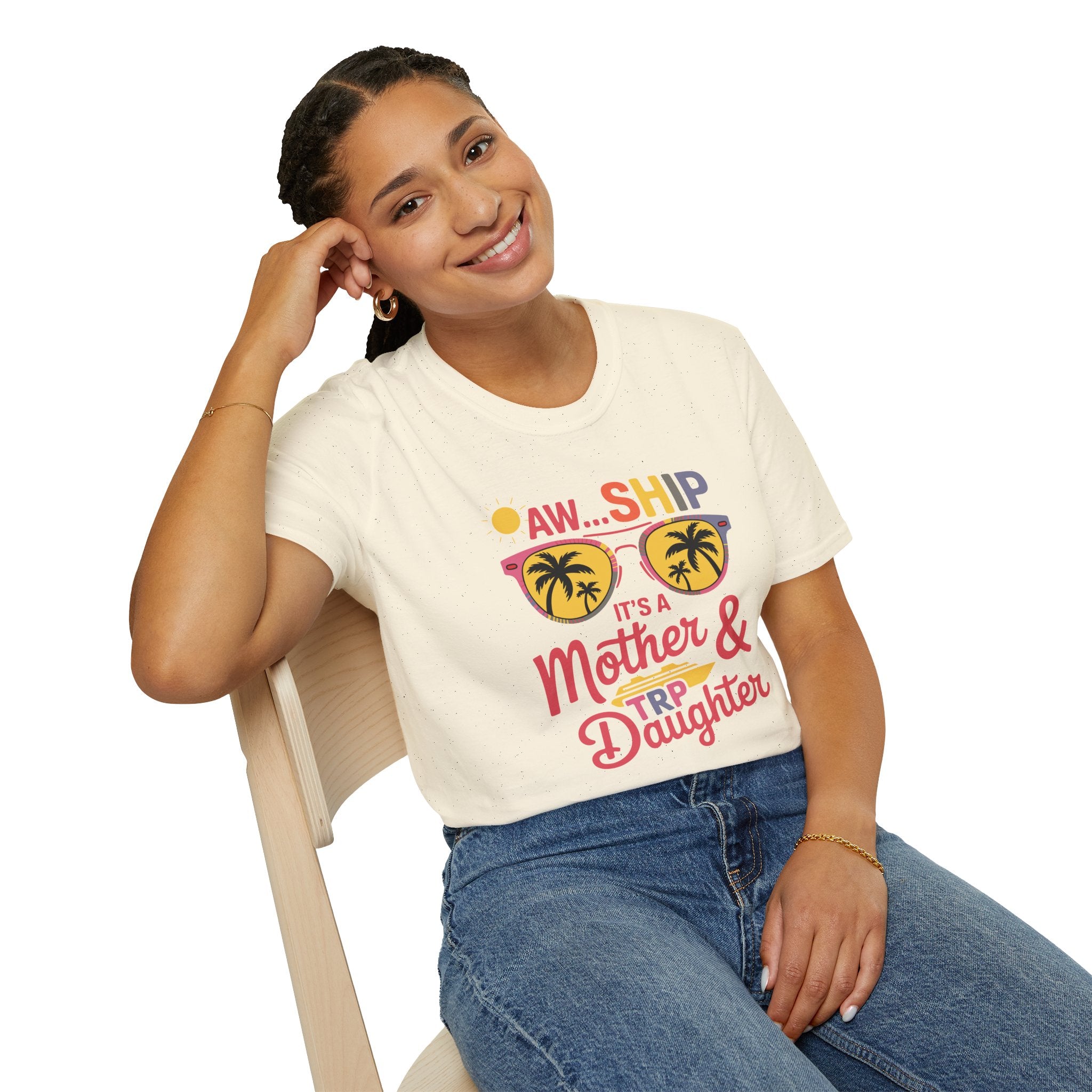 Mother & Daughter Trip T-Shirt – "Aw...Ship" Tropical Sunglasses Vacation Tee