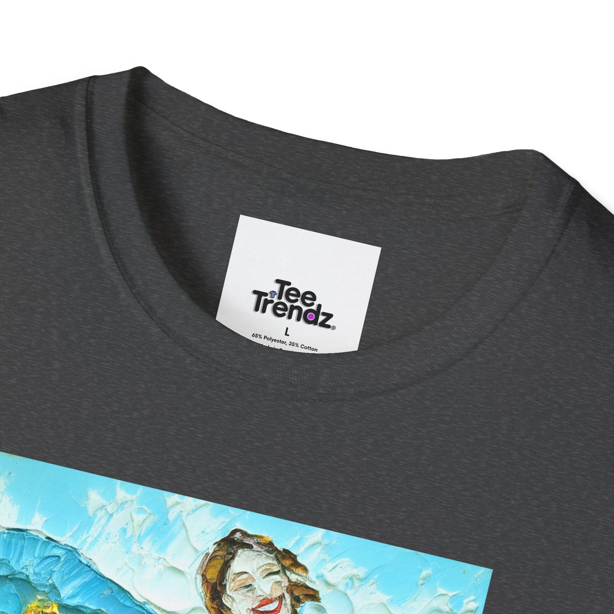Sunflower Field Dress T-Shirt — Whimsical Girl & Dog Art Tee