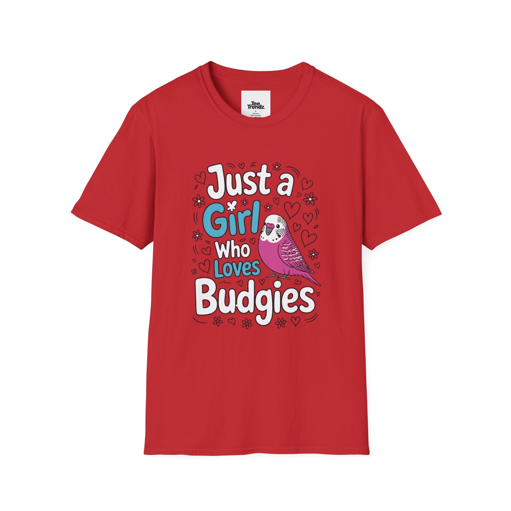 Just a Girl Who Loves Budgies T-Shirt – Cute Budgie Parakeet Tee for Bird Lovers