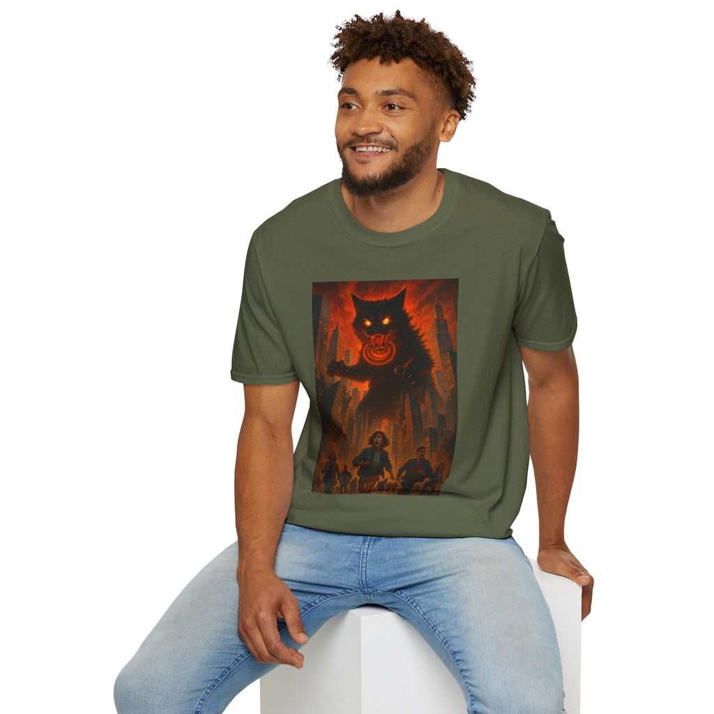 Demon Night T-Shirt — Fiery Monster Illustration Tee