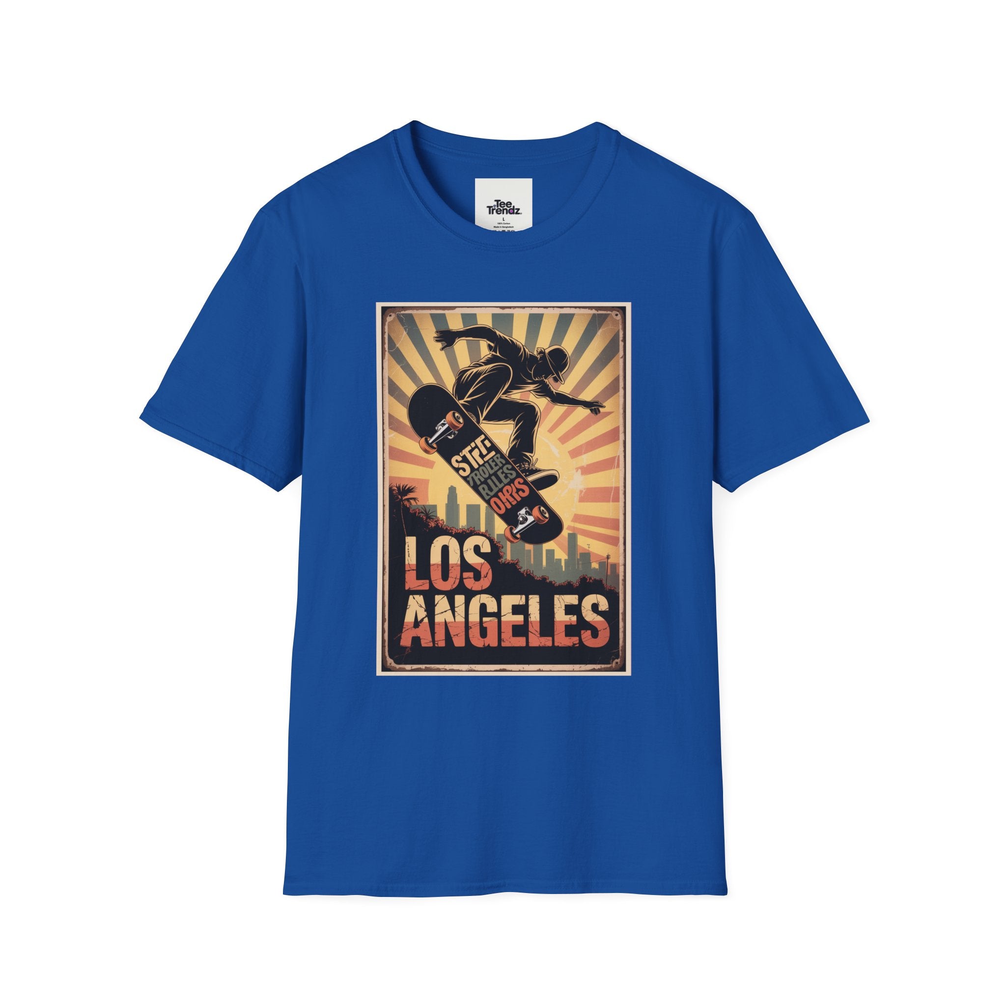 Los Angeles Skateboard Vintage Poster T-Shirt