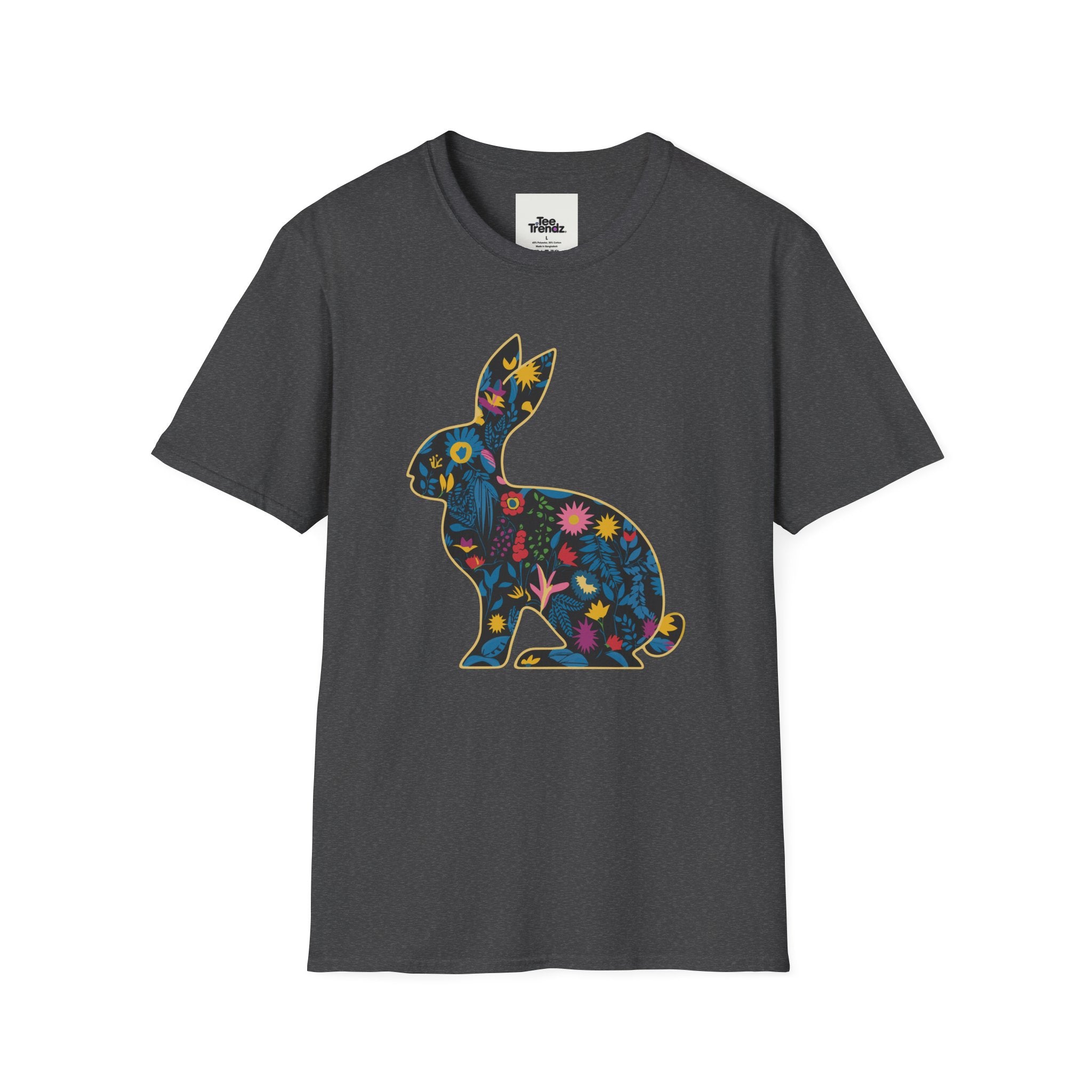 Floral Silhouette Rabbit T-Shirt