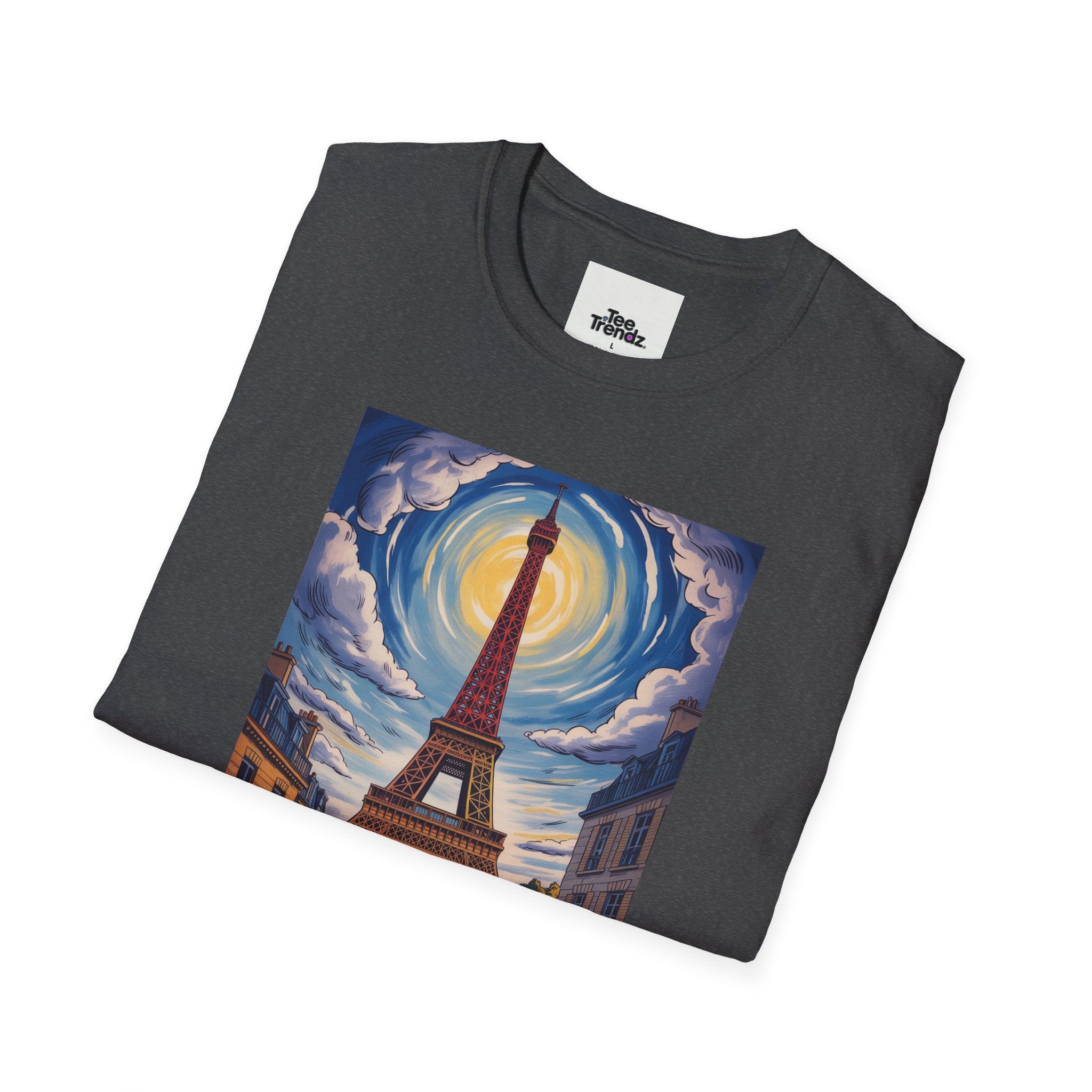 Visit Paris T-Shirt - Vintage Eiffel Tower Travel Poster Tee